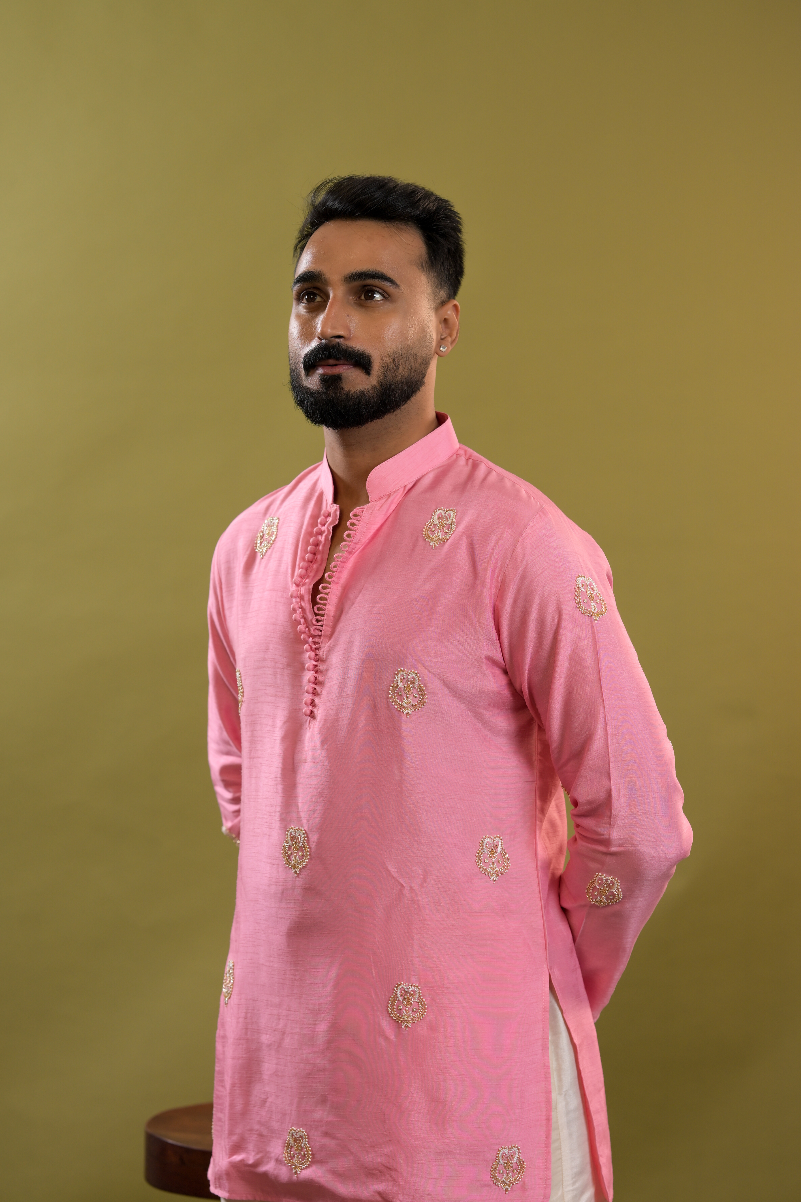 Silk Handwork Mens Kurta & Pants Set | Festive Outfit for men | Wedding wear for men | kurta for groom or groomsmen