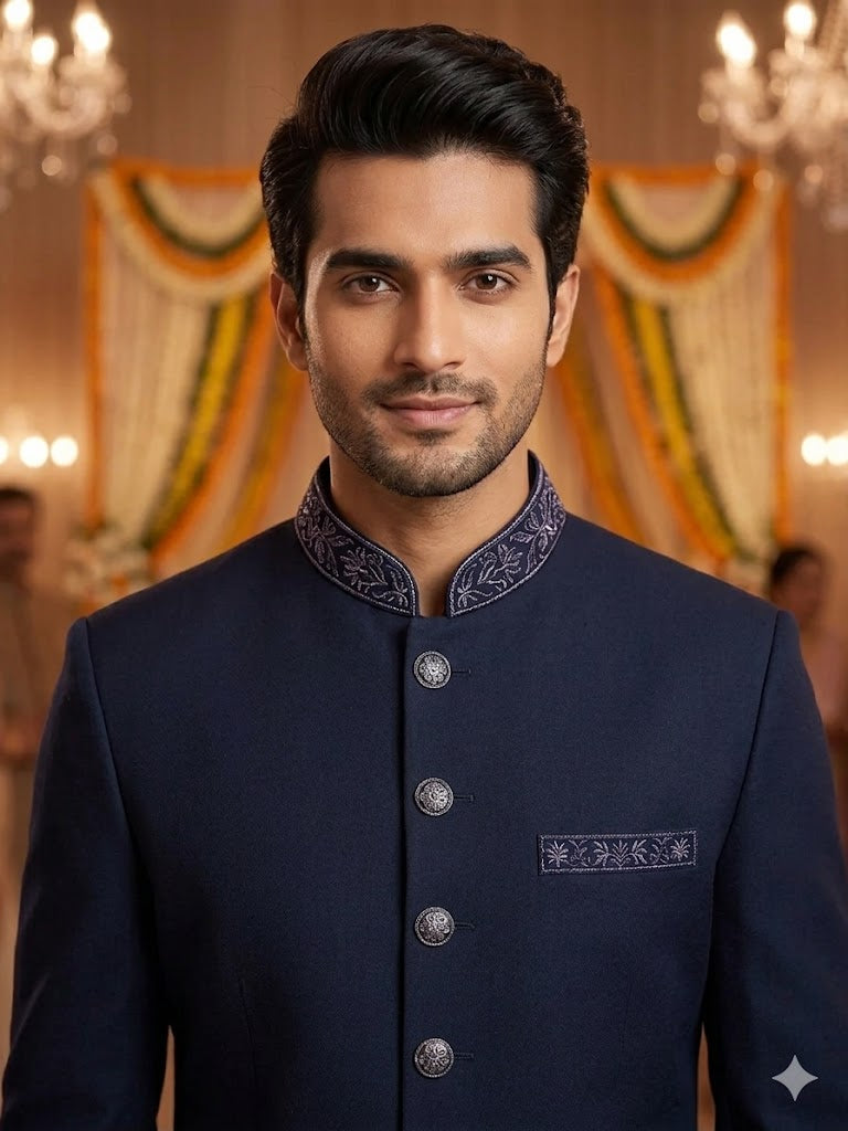 Jodhpuri Suit | Indowestern Coat With Handwork for men | Cocktail party outfit for groom and groomsmen