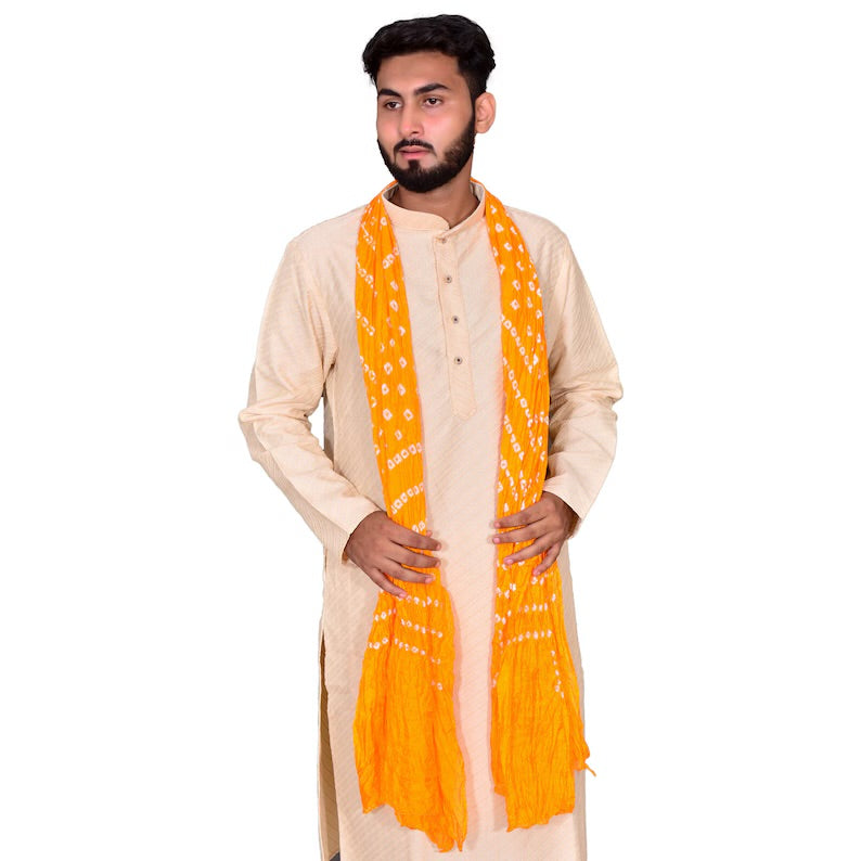 Bhandej Stole(Dupatta) For men and women For Wedding puja festive Purpose