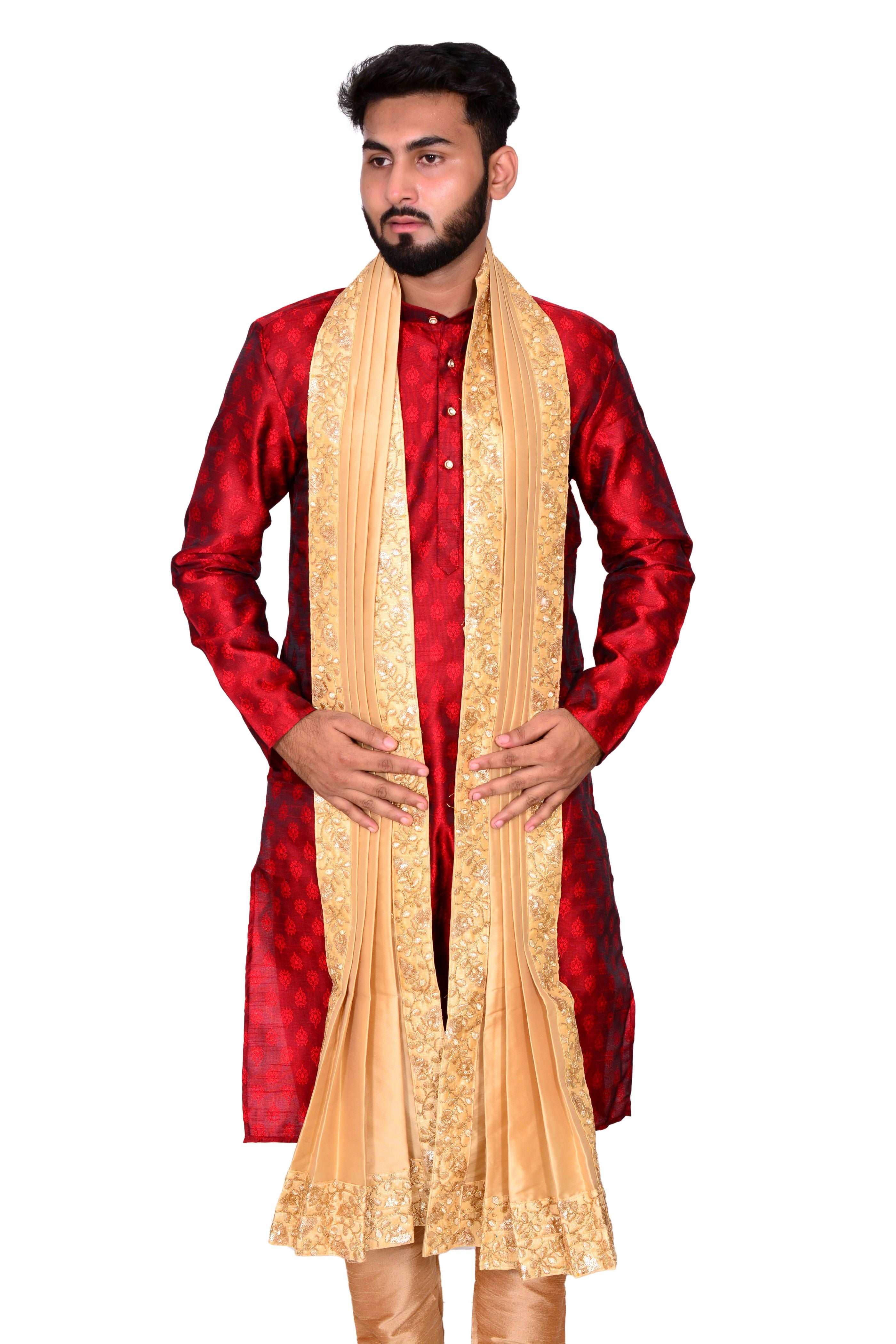 Silk Stole(Dupatta) For Sherwani For Wedding Purpose