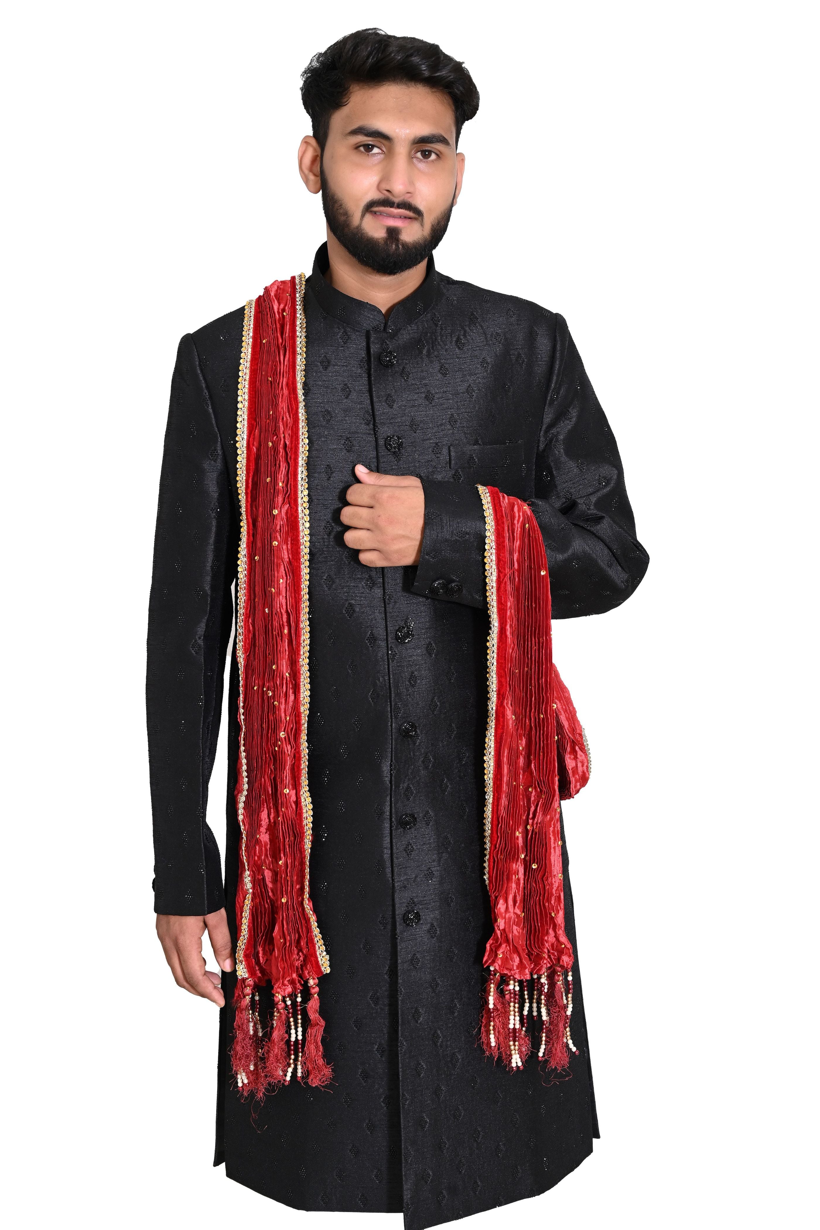 Wrinkel Stole For Men Used For Sherwani Or Kurta Pajama