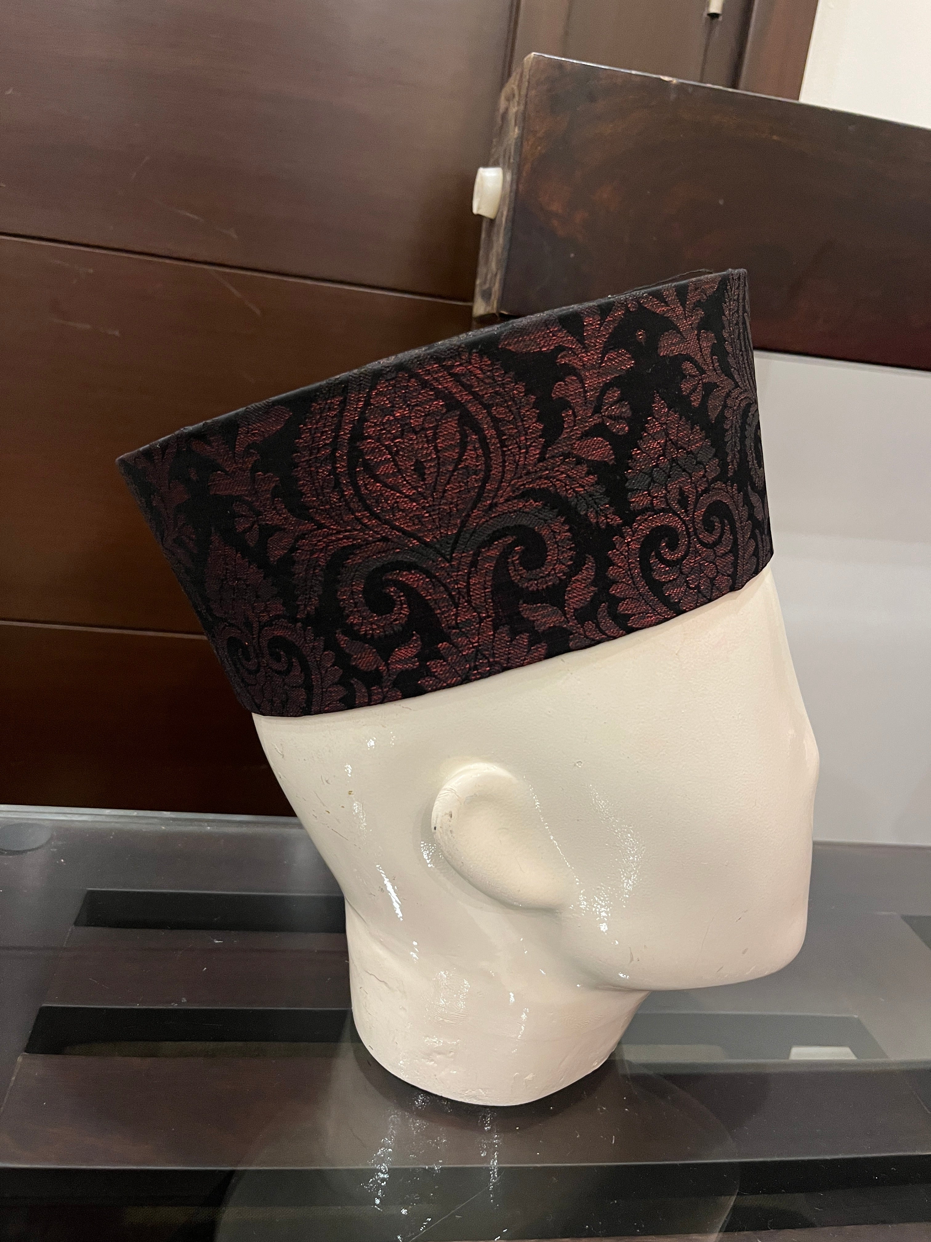 African Kente Kufi Hat, puja hat , Kofi Hat, Ankara Cap, African Men Hat, Choir, Black History Month Men Accessory