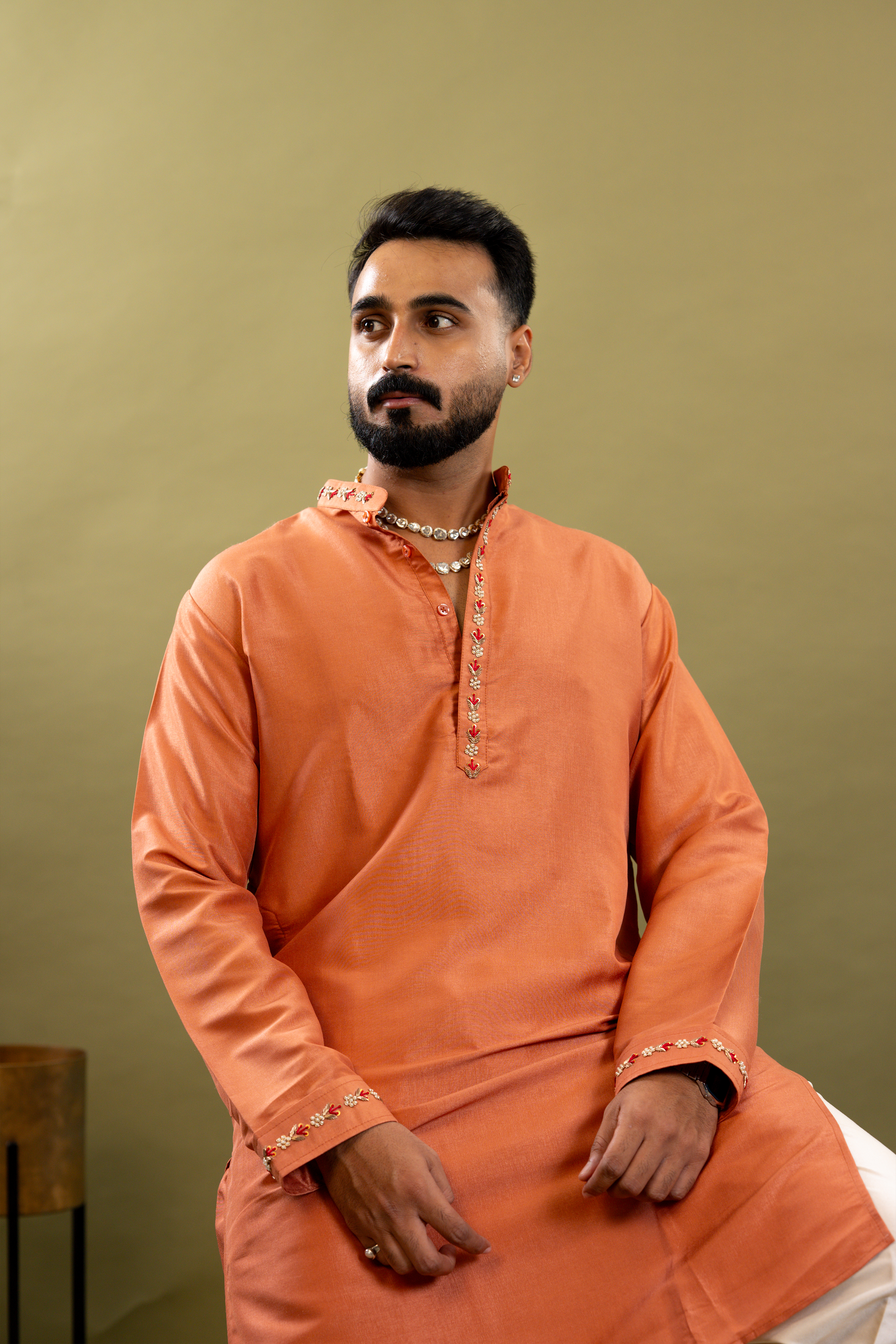 Handwork printed Mens Kurta & Pants Set | Festive Outfit for men | Wedding wear for men | kurta for groom or groomsmen