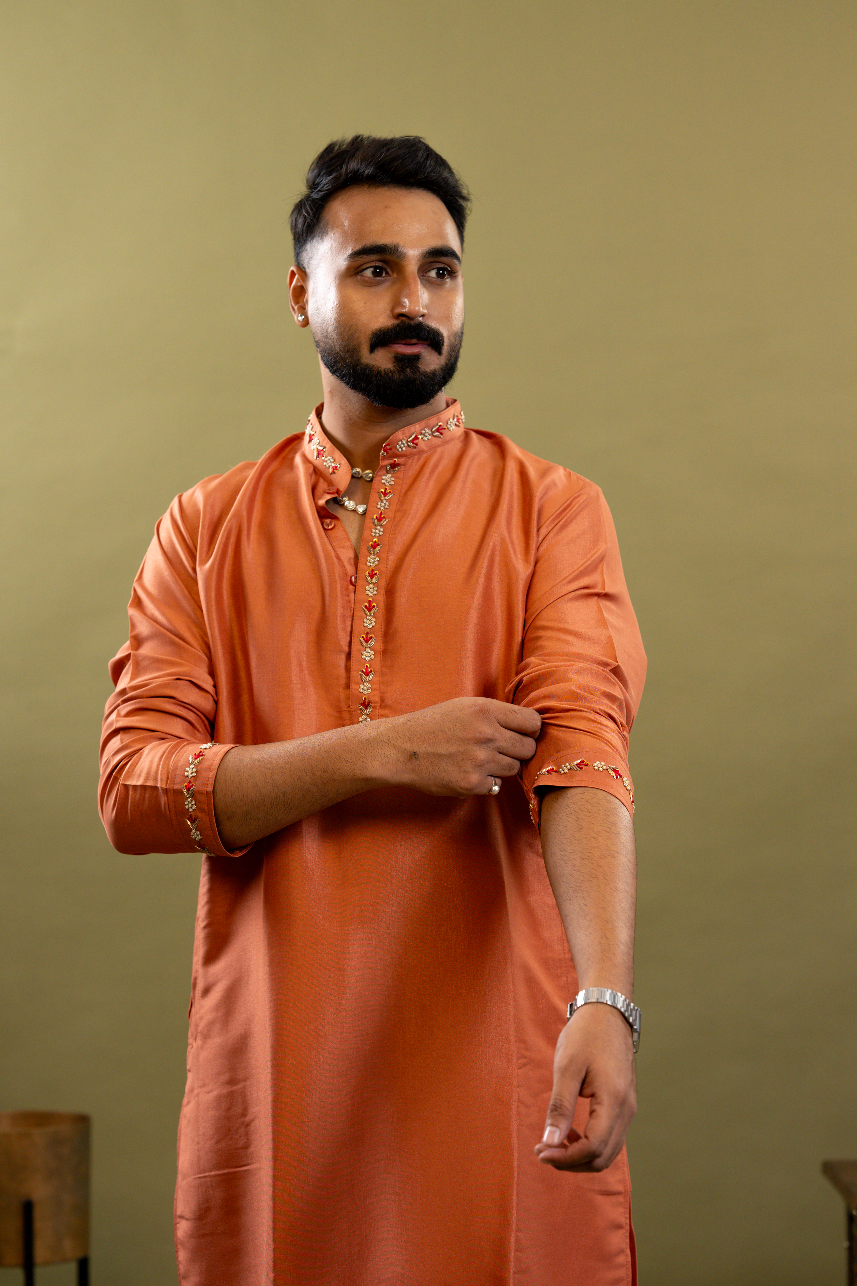 Handwork printed Mens Kurta & Pants Set | Festive Outfit for men | Wedding wear for men | kurta for groom or groomsmen