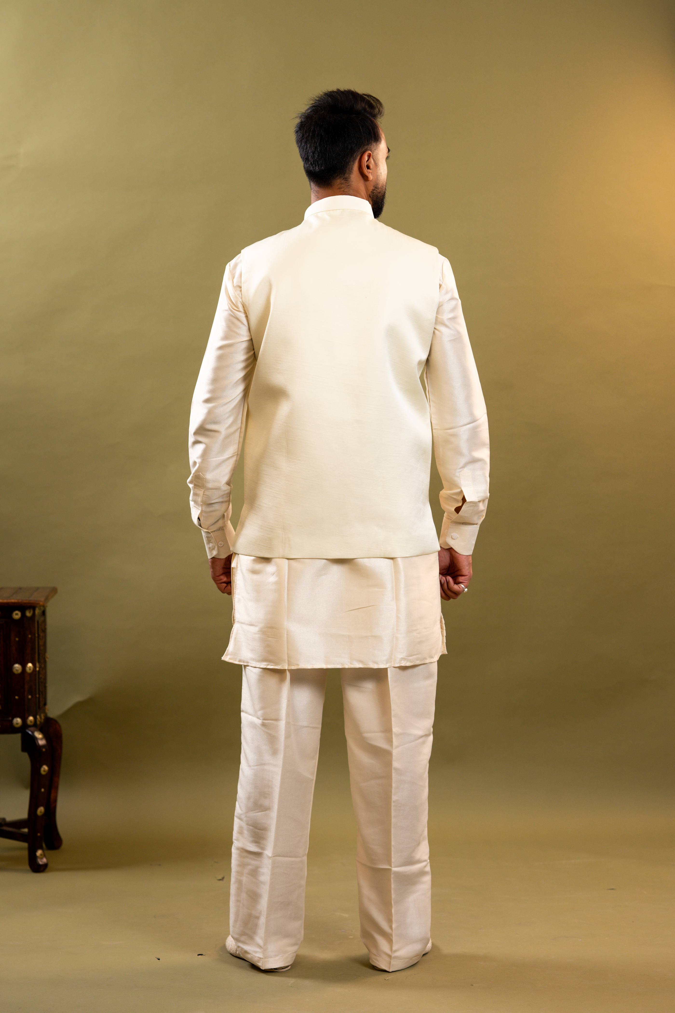 Handwork Nehru Jacket with kurta pyjama set For Men | Modi Jacket 3 piece set | Indian wedding wear outfits | waistcoat | kurta pant with jacket