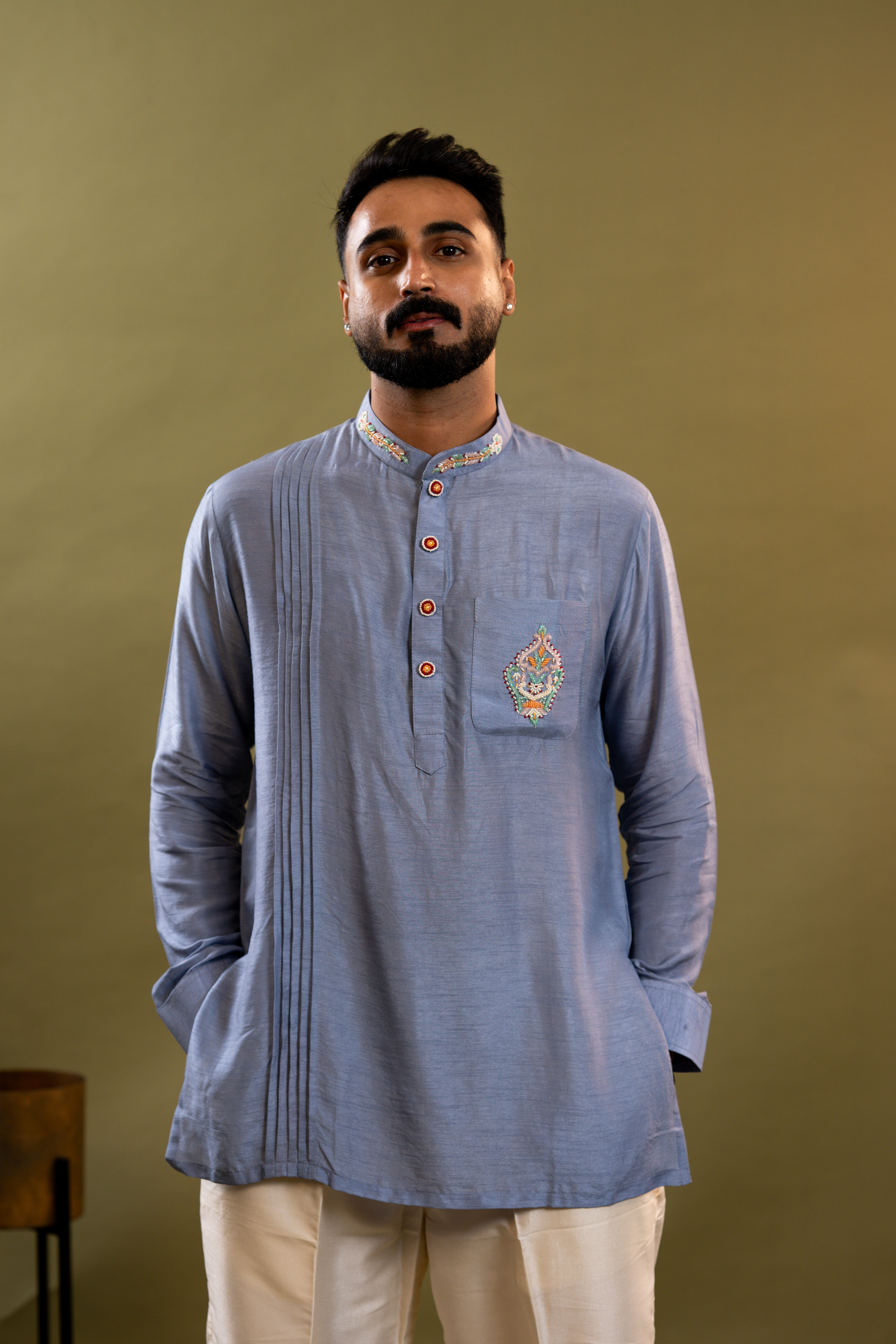 Handwork Thread Mens Kurta & Pants Set | Festive Outfit for men | Groom or Groomsmen outfit