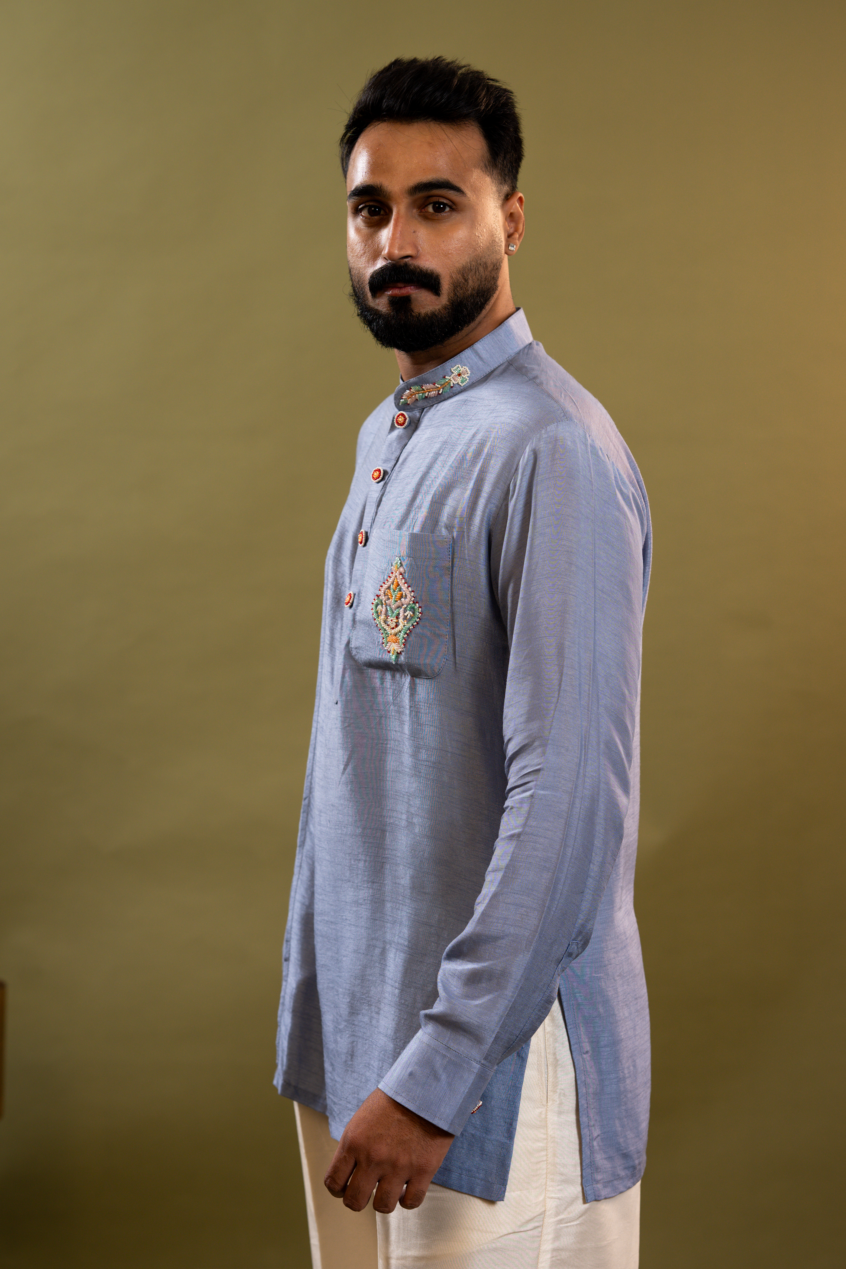 Handwork Thread Mens Kurta & Pants Set | Festive Outfit for men | Groom or Groomsmen outfit