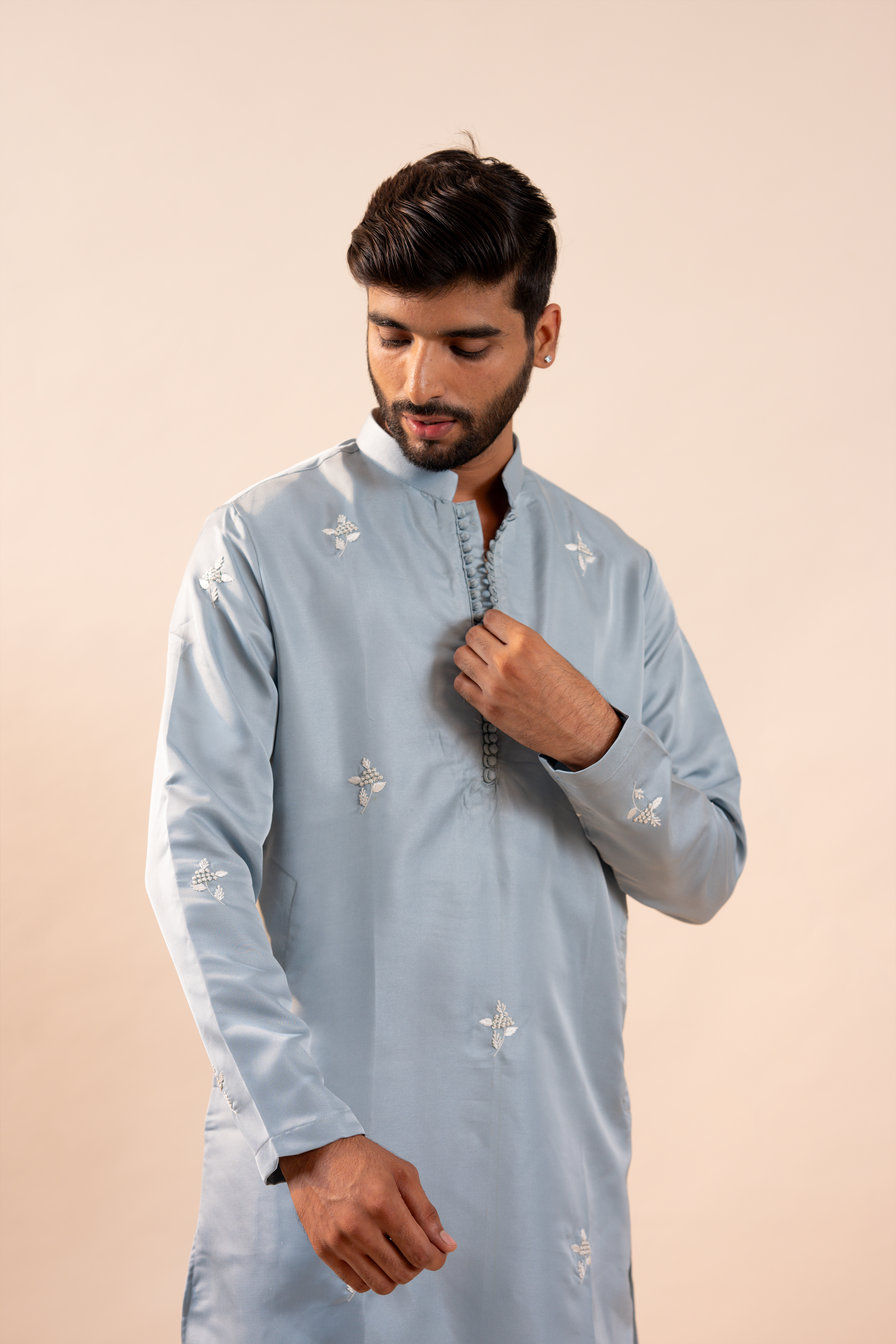 Handwork Thread Mens Kurta & Pants Set | Festive Outfit for men | Groom or Groomsmen outfit