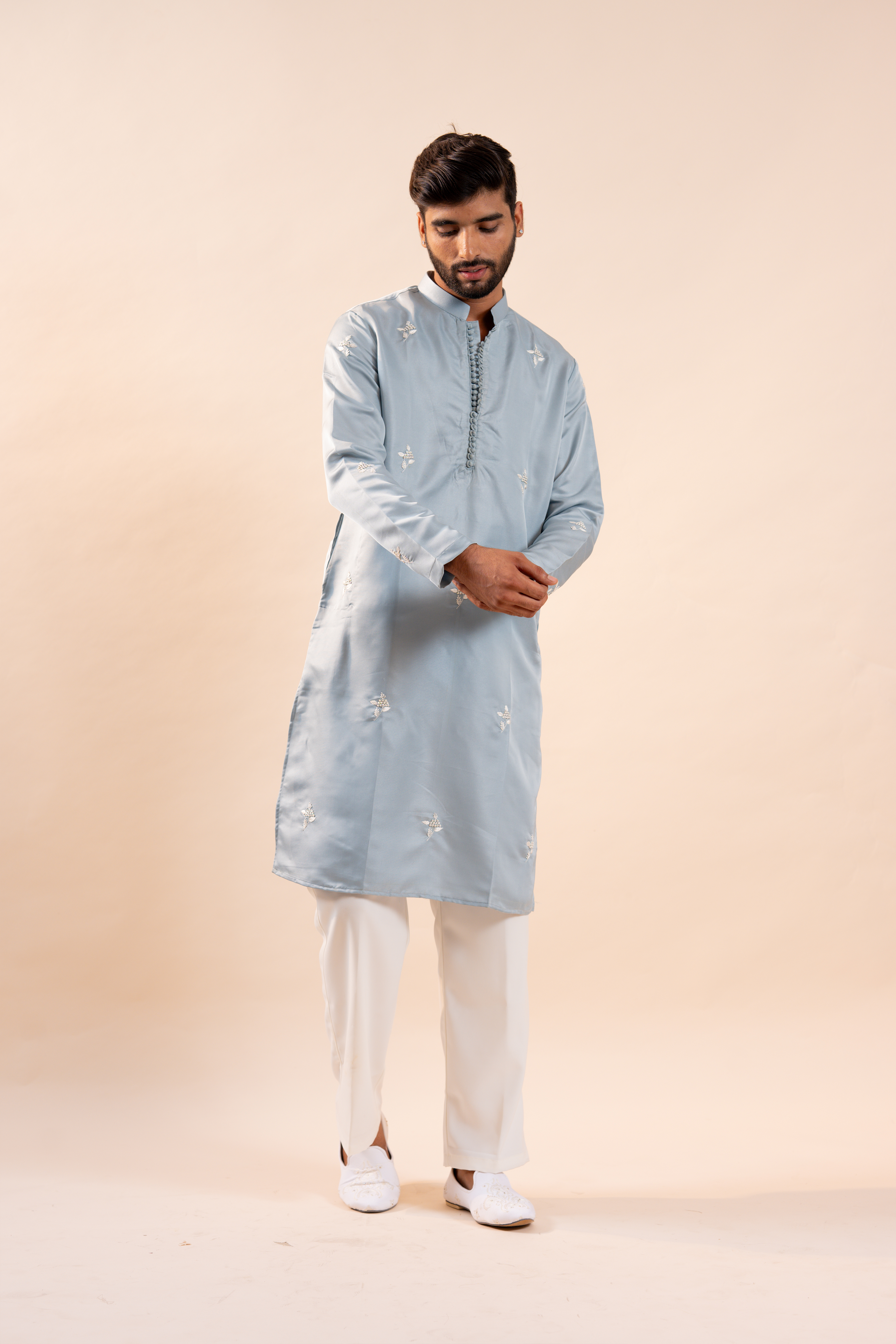 Handwork Thread Mens Kurta & Pants Set | Festive Outfit for men | Groom or Groomsmen outfit