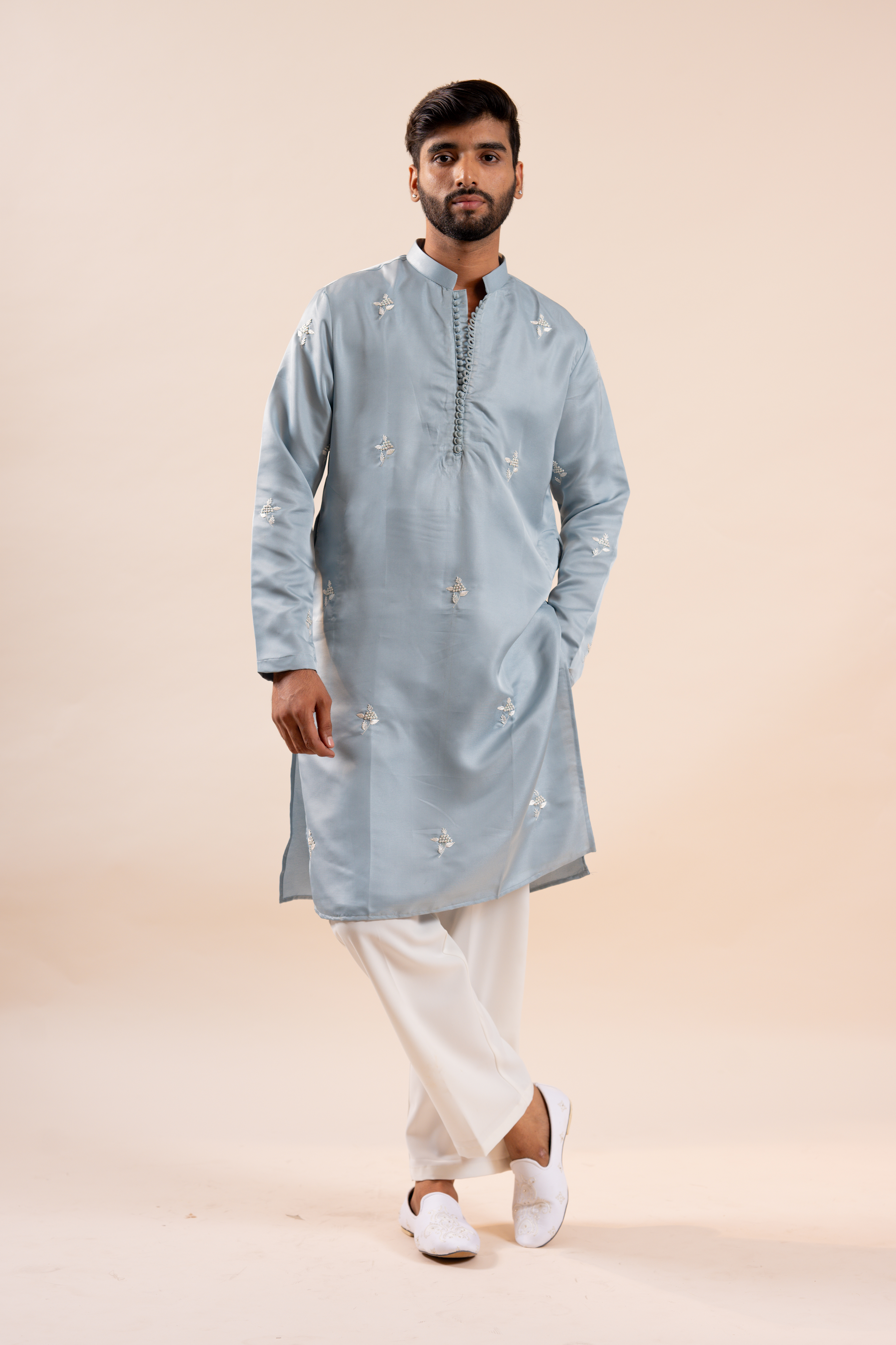 Handwork Thread Mens Kurta & Pants Set | Festive Outfit for men | Groom or Groomsmen outfit