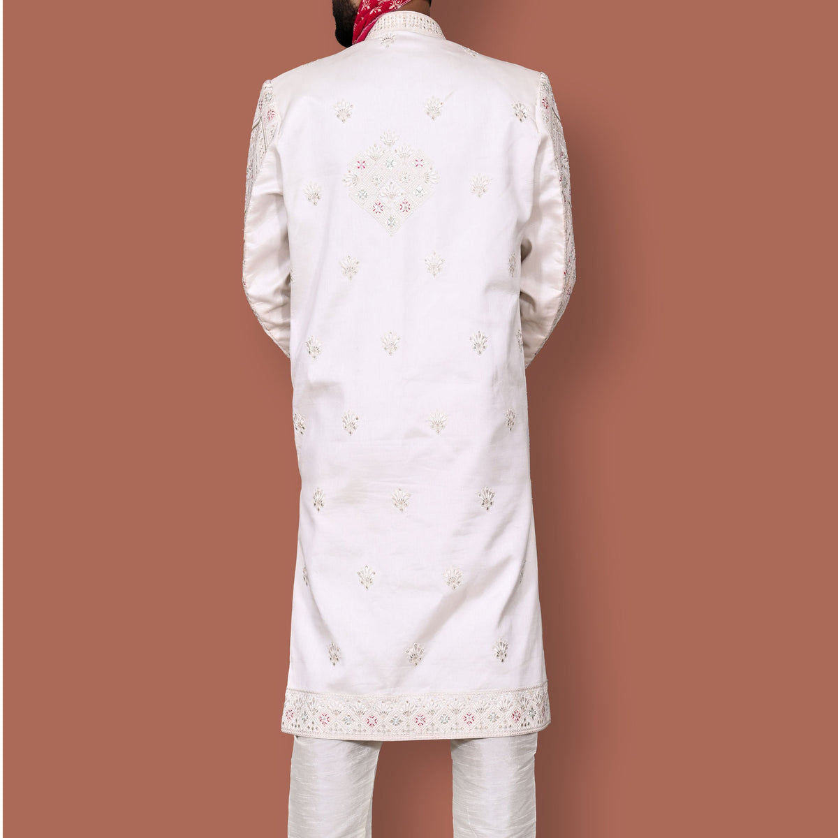Regal Cream Set With Rani Embroidery Sherwani For Men – RichArt