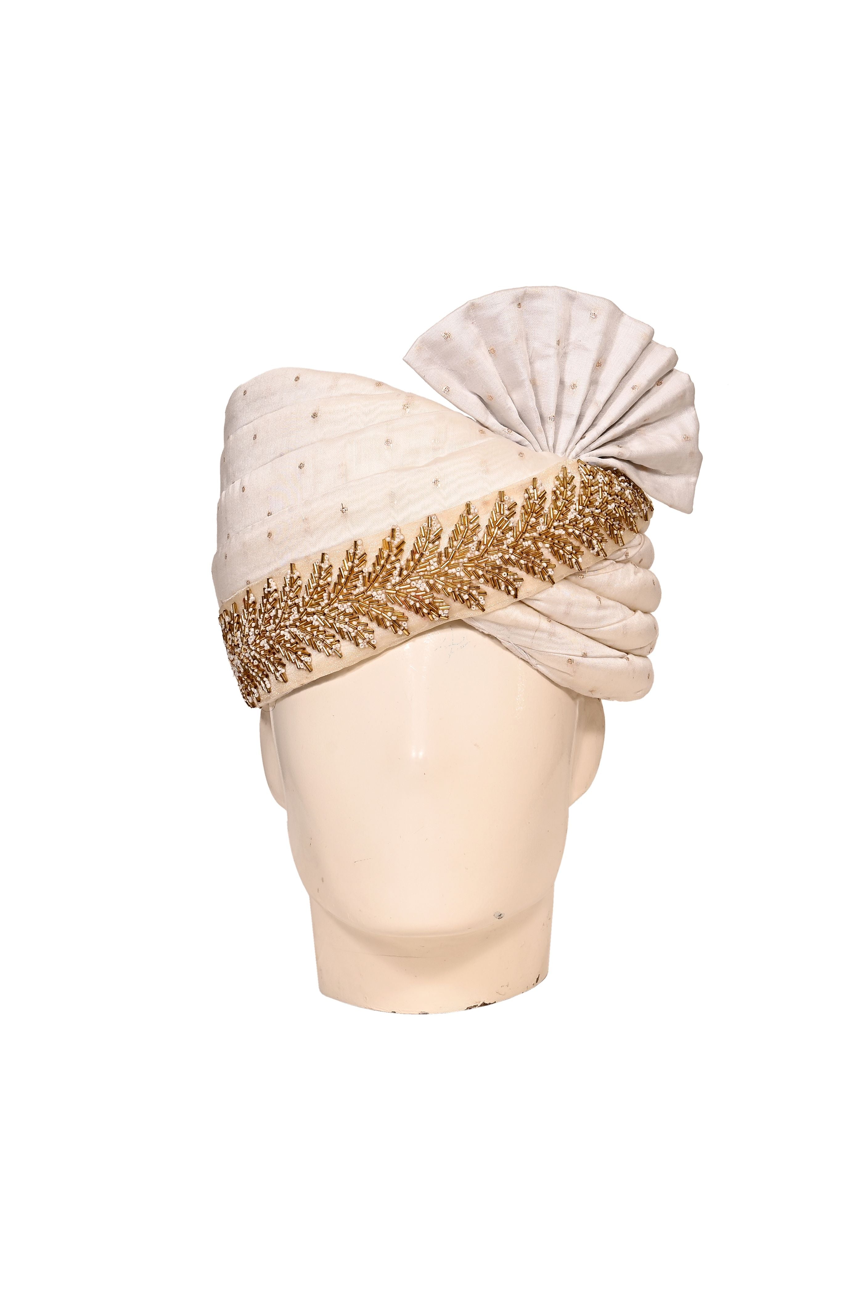 White Silk Stitched Handwork Border Safa/turban/pagri/pheta   Pheta (Turban Safa) And Dupatta For Men For Wedding/marriage And Traditional Function