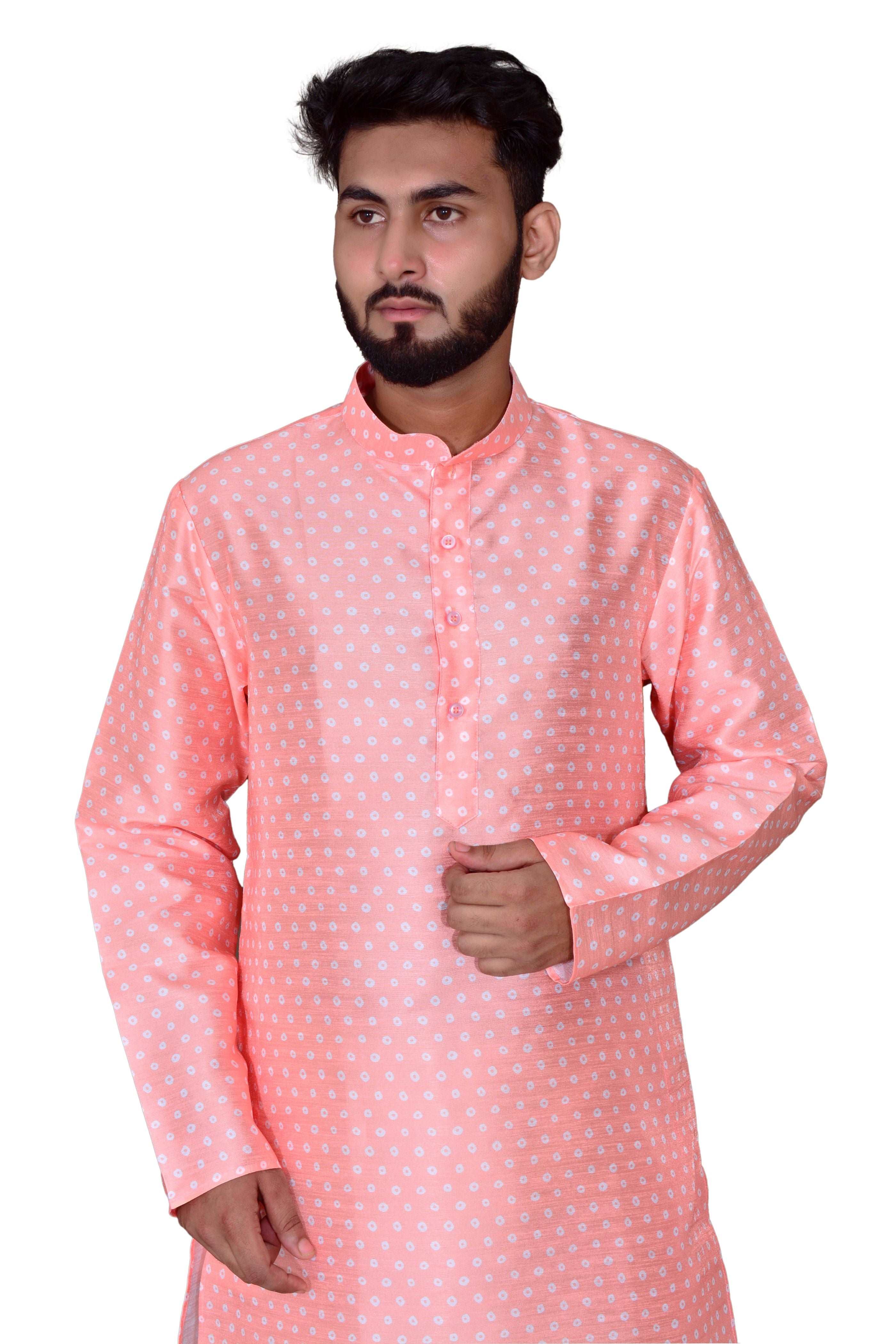 Bandhej Kurta Set For Men