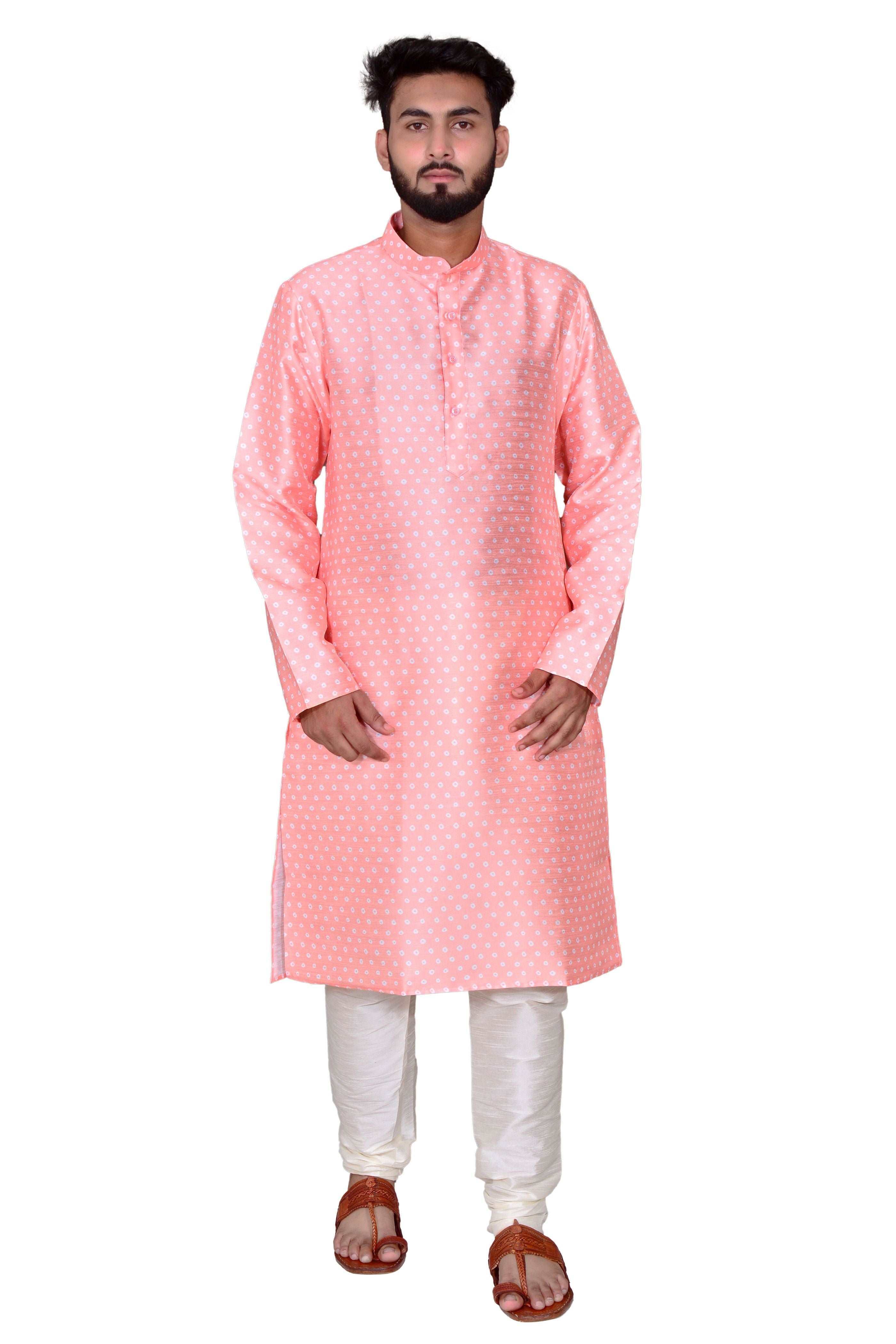 Bandhej Kurta Set For Men