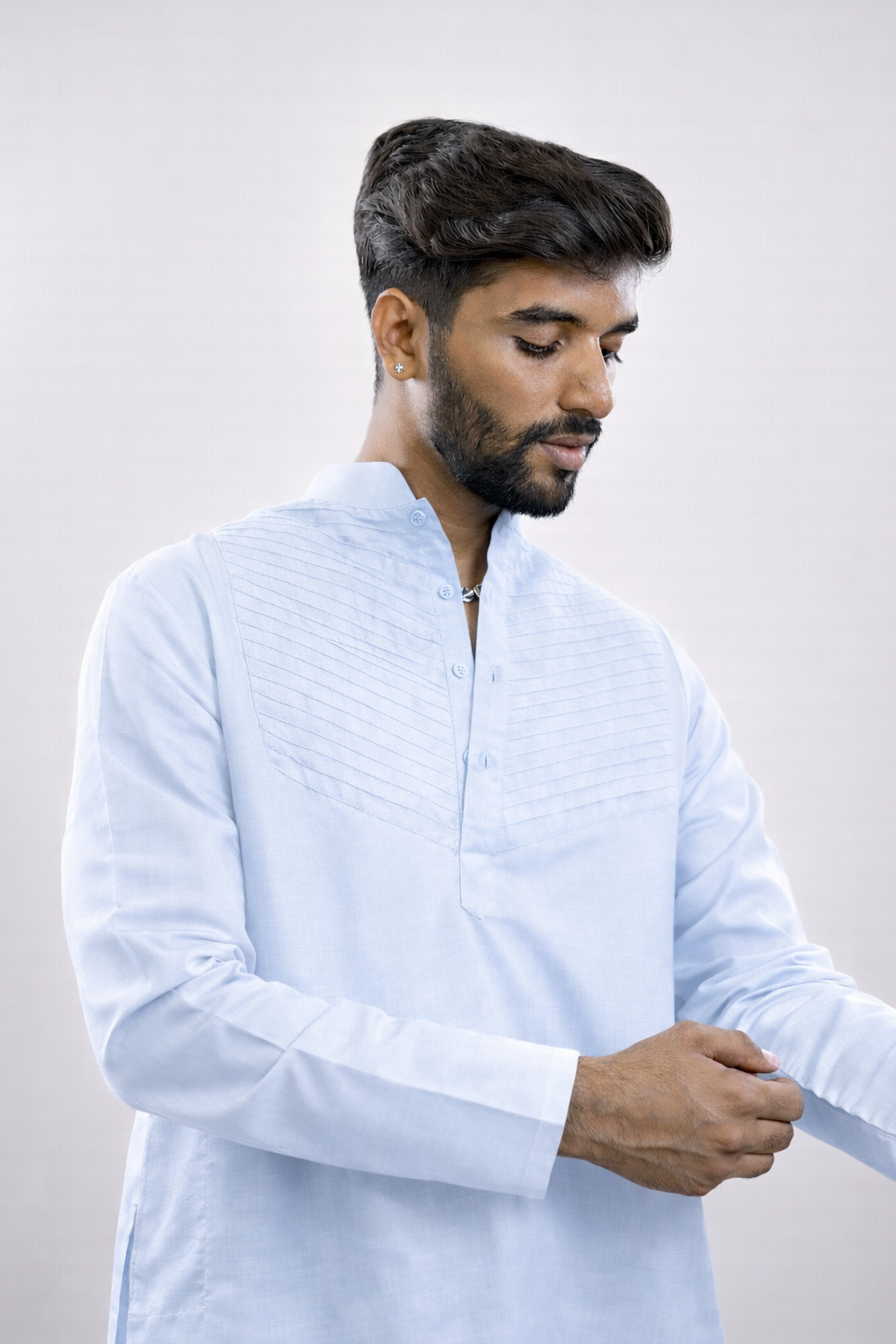 Men's Silk handwork Kurta & pants Set | groom or groomsmen wear | festive kurta