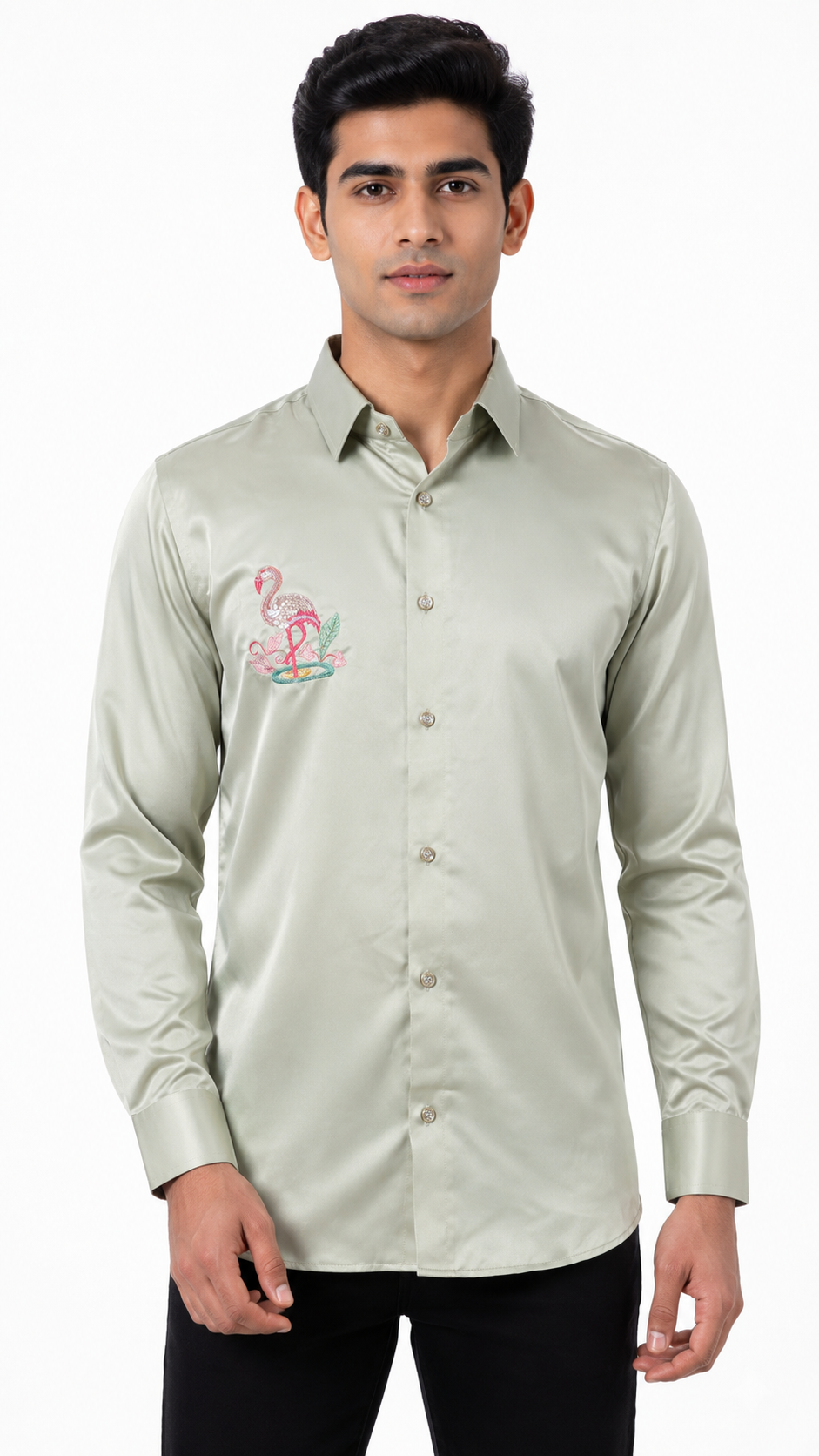 Handwork Shirt for Men | Giza Cotton | Slim Fit | Party, Sangeet, Cocktail & Wedding Guest Wear | RichArt by Suhani
