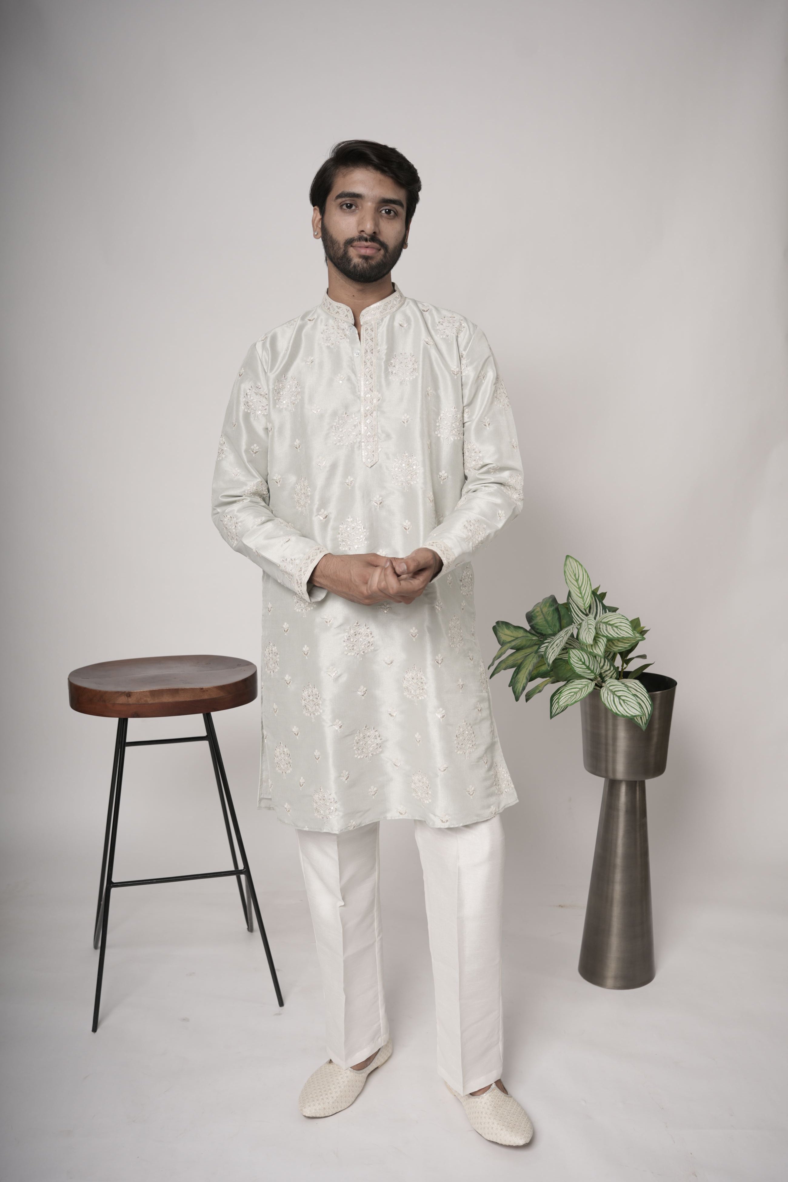 Handwork Mens Kurta & Pants Set | Festive Outfit for men | Wedding wear for men | kurta for groom or groomsmen