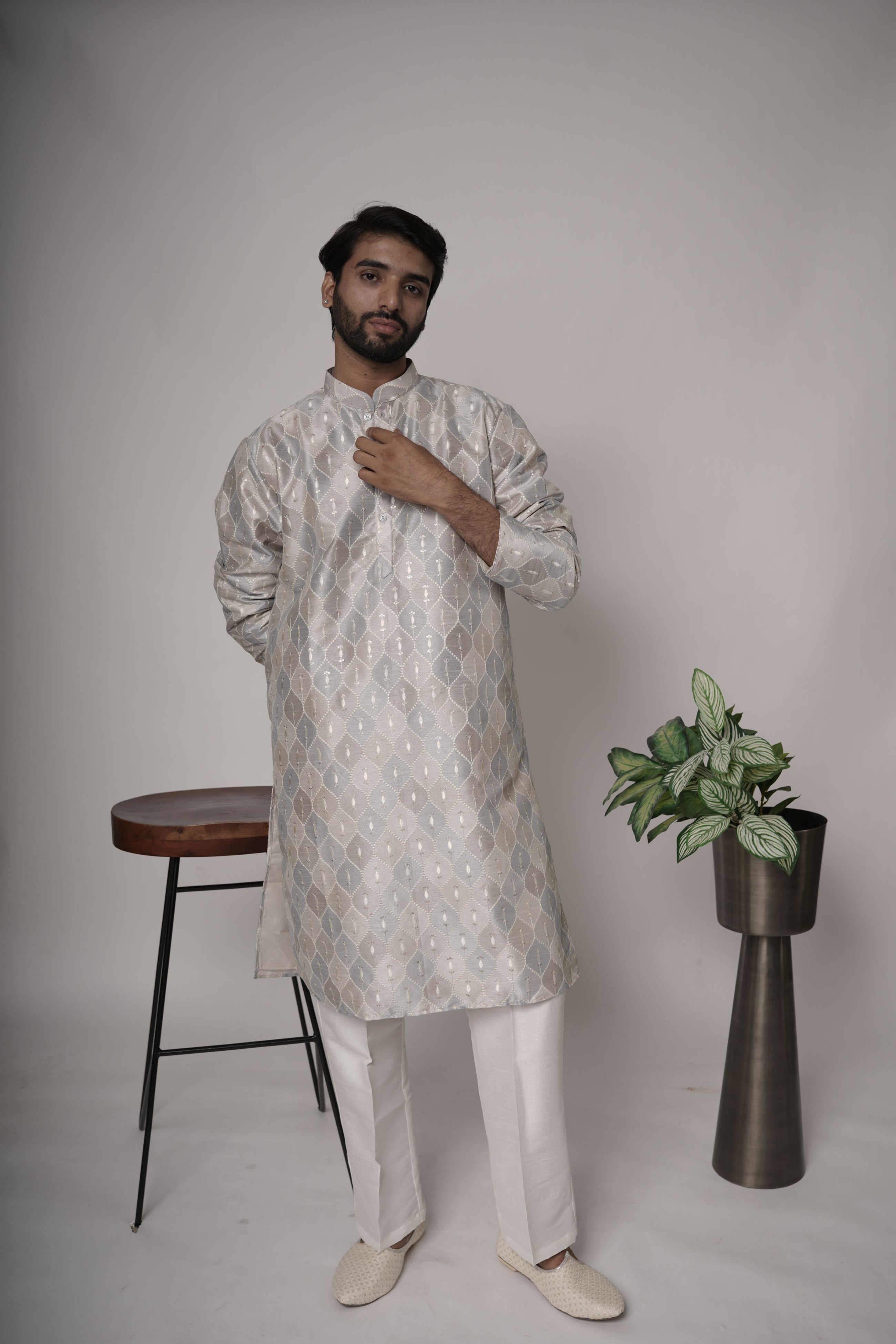 Handwork Mens Kurta & Pants Set | Festive Outfit for men | Wedding wear for men | kurta for groom or groomsmen