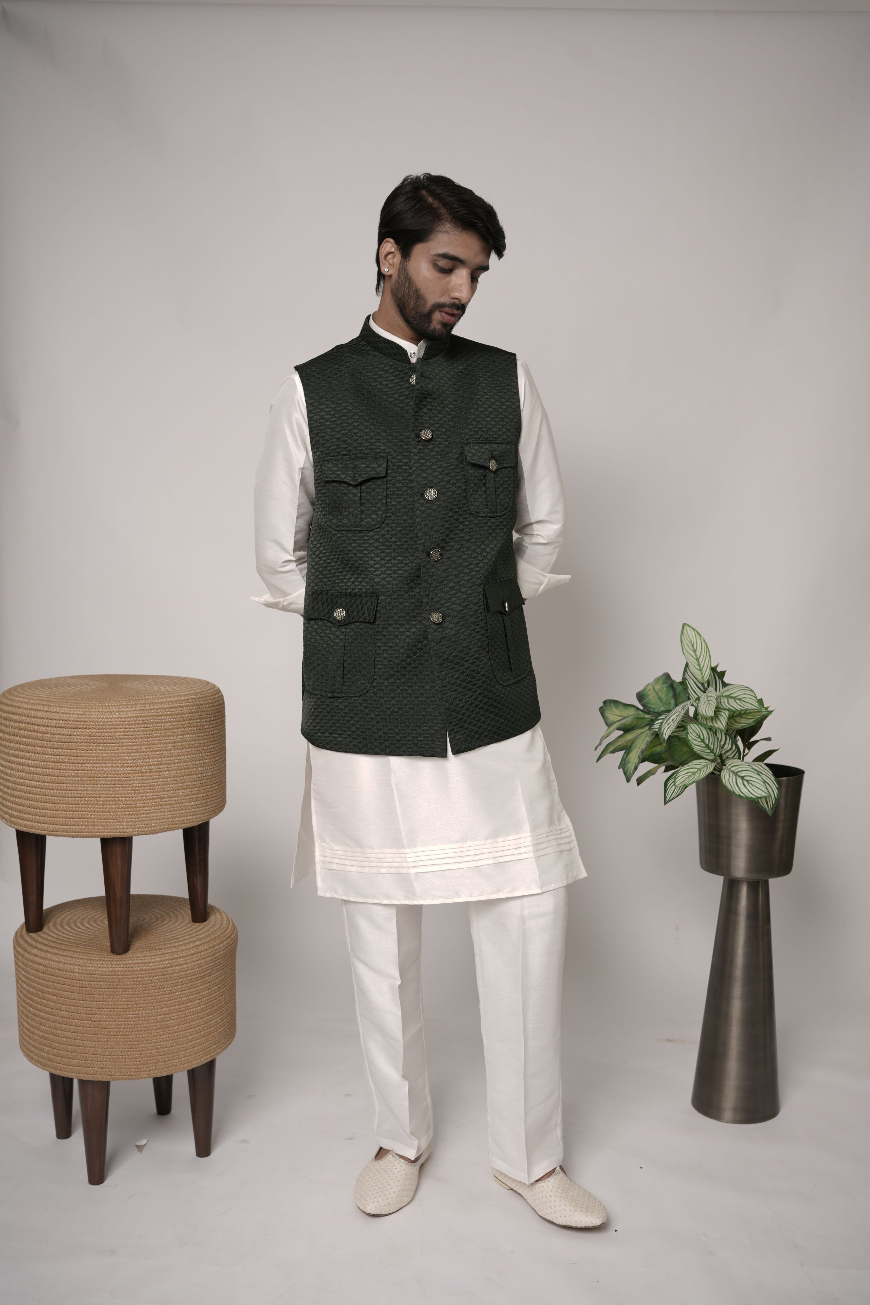 Hunter jacket for men | Nehru Jacket For Men's wedding or festive wear