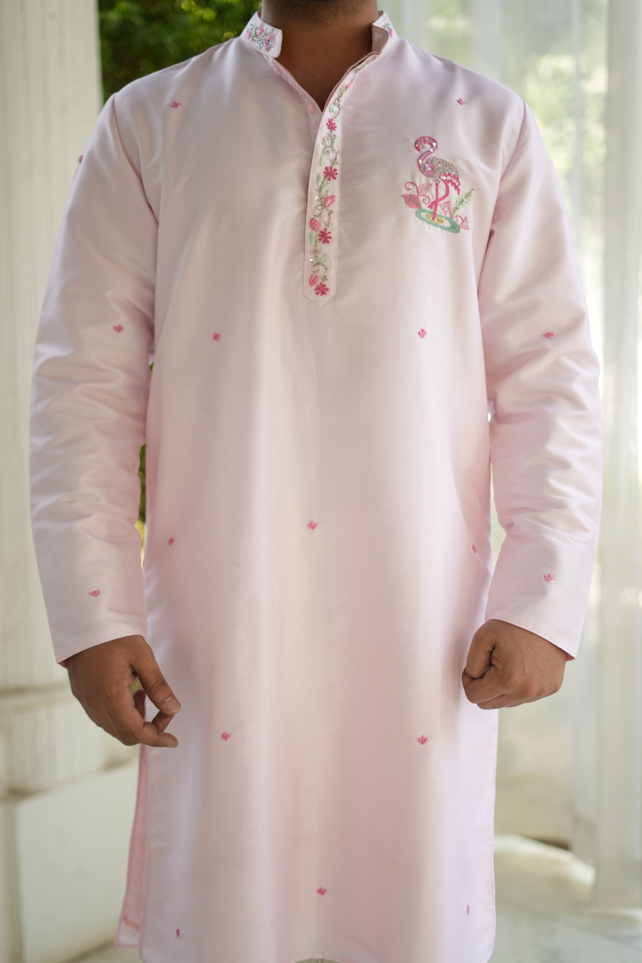 Handwork Mens Kurta & Pants Set | Festive Outfit for men | Groom or Groomsmen outfit