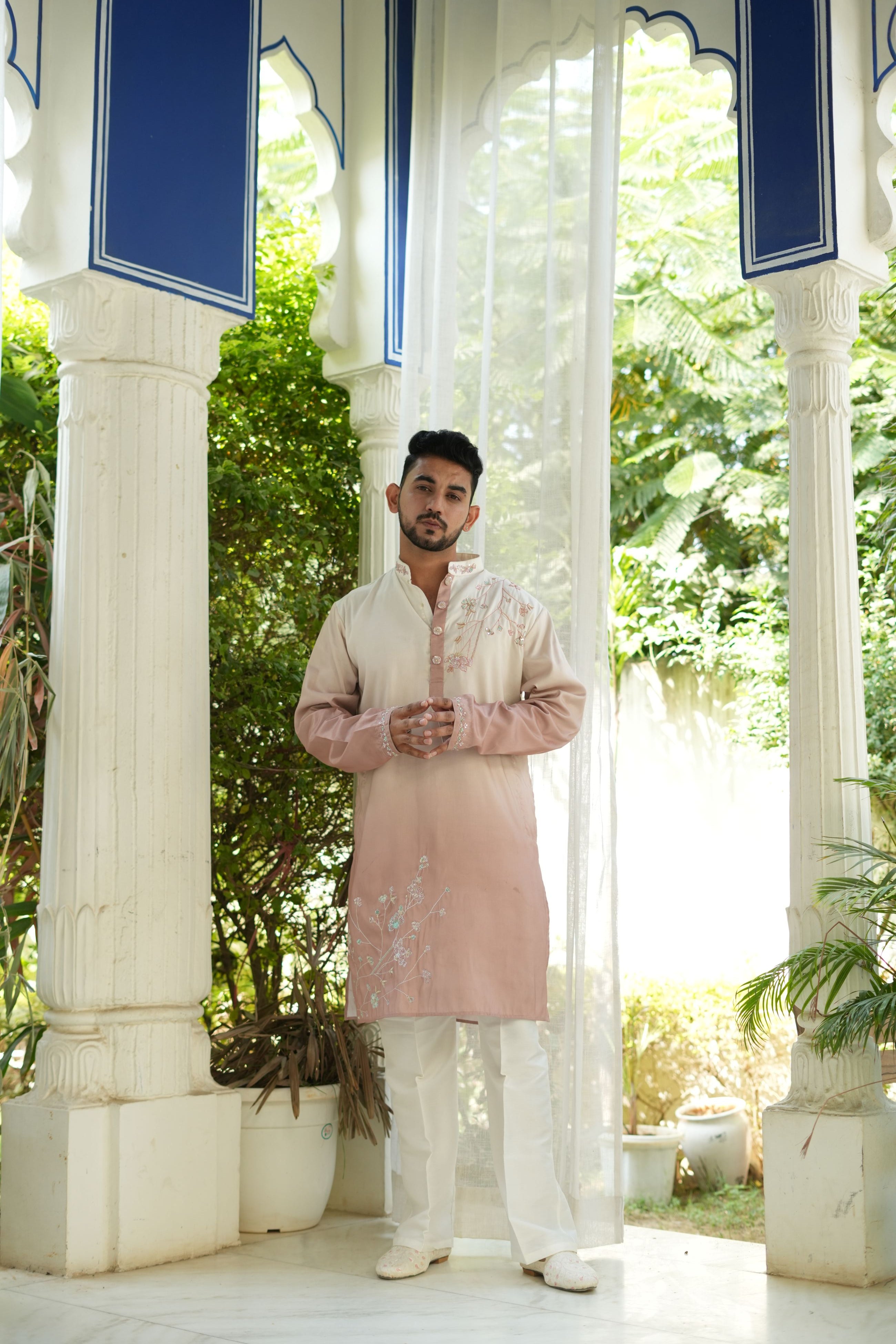 Handwork Mens Kurta & Pants Set | Festive Outfit for men | Groom or Groomsmen outfit