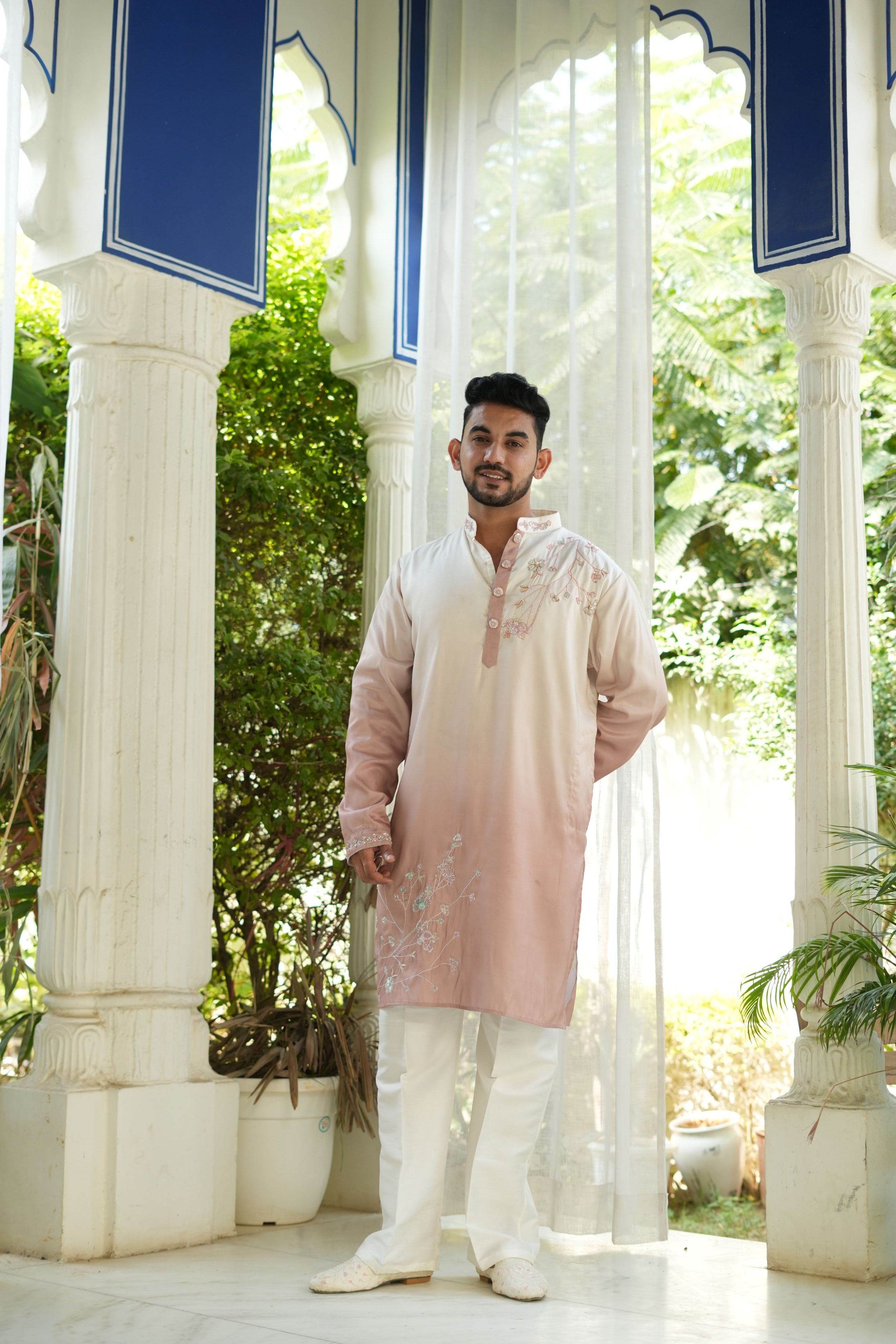 Handwork Mens Kurta & Pants Set | Festive Outfit for men | Groom or Groomsmen outfit