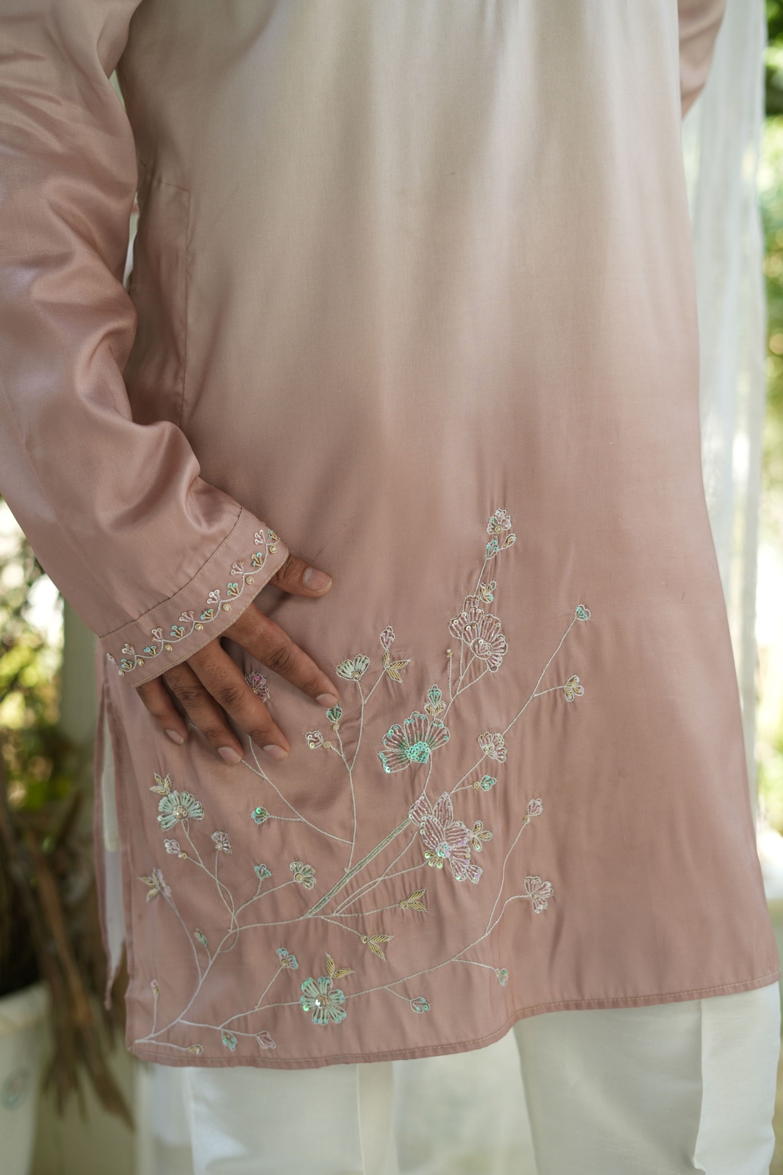 Handwork Mens Kurta & Pants Set | Festive Outfit for men | Groom or Groomsmen outfit