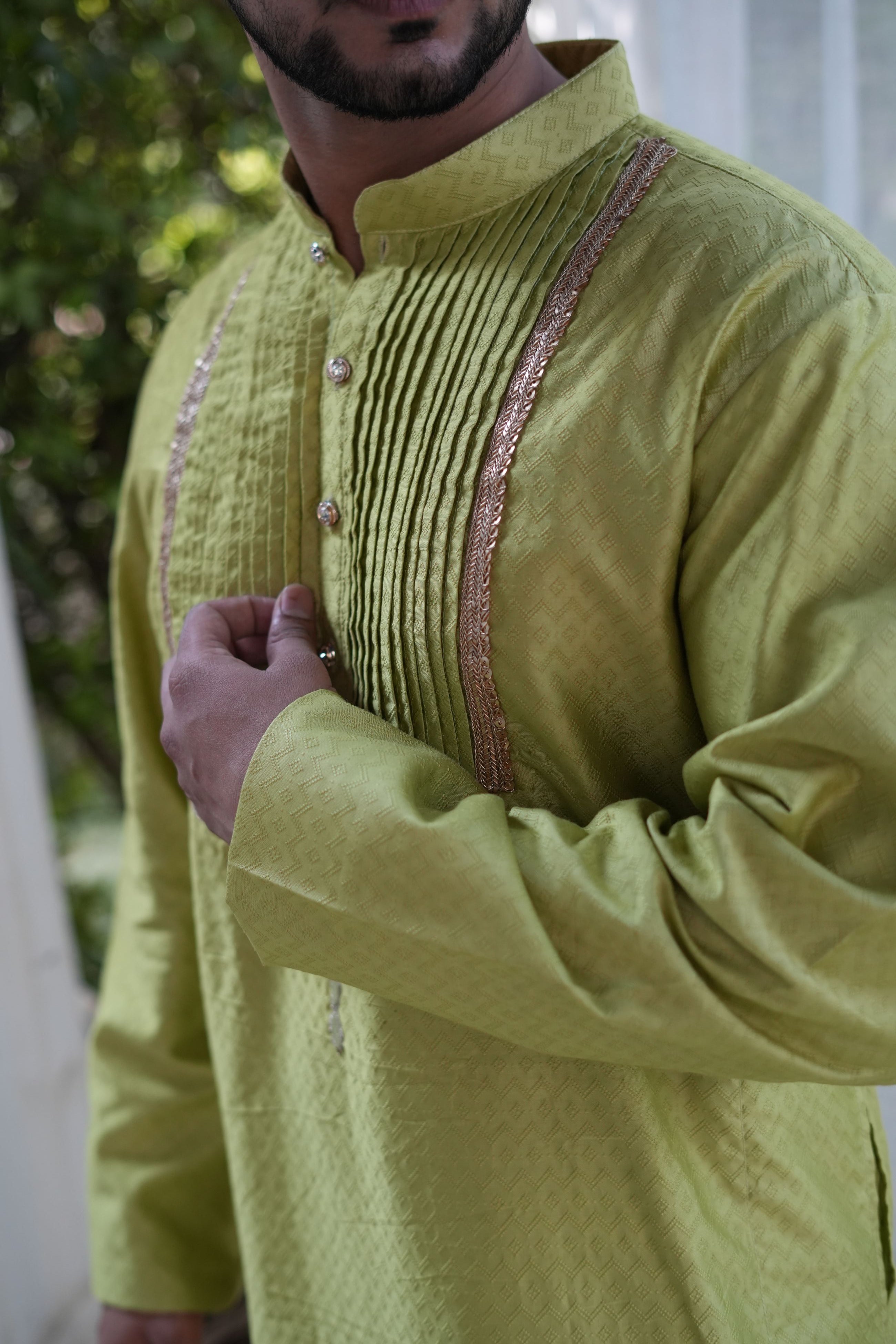 Handwork Mens Kurta & Pants Set | Festive Outfit for men | Groom or Groomsmen outfit