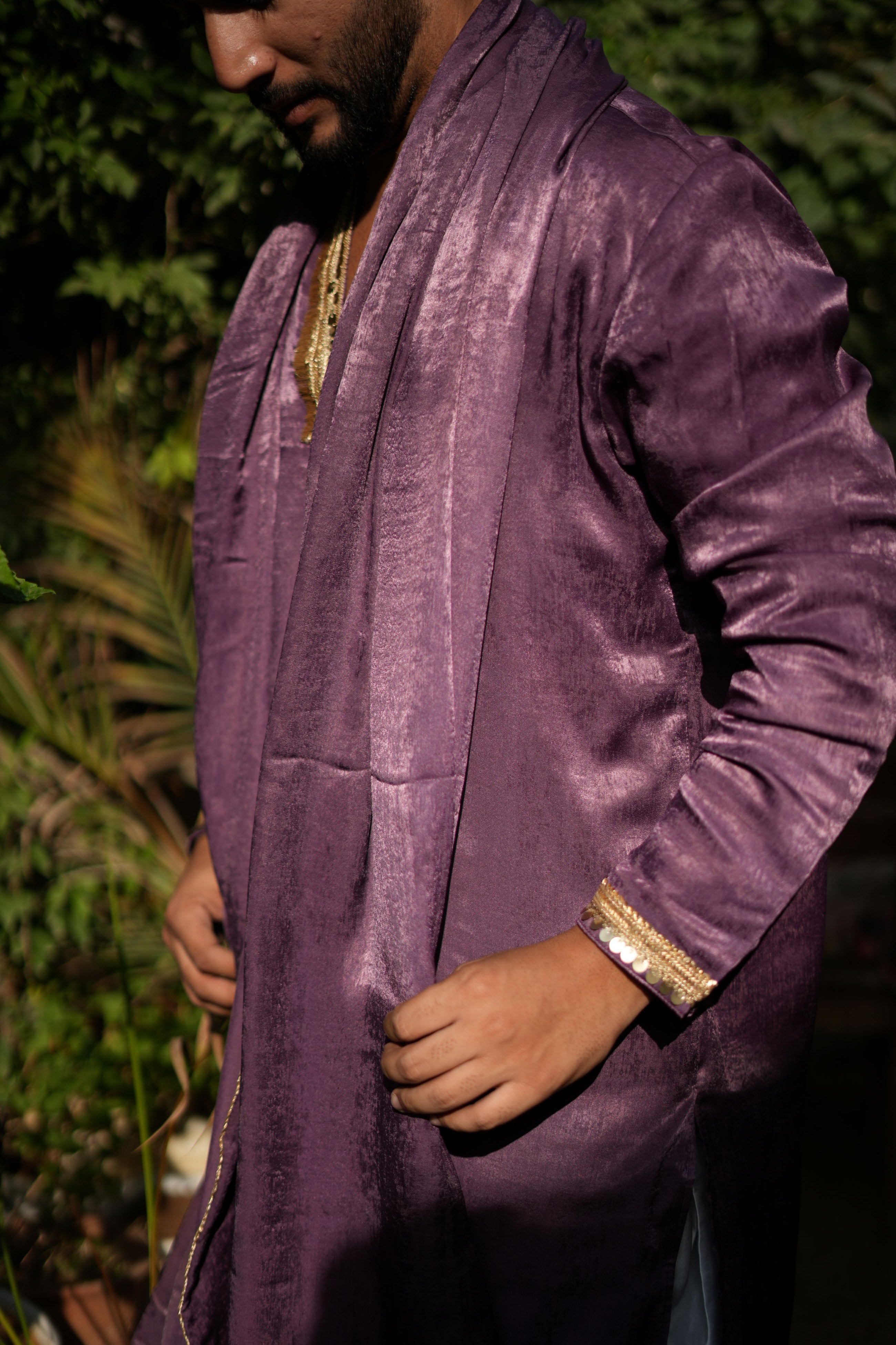 Handwork Mens Kurta & Pants Set with dupatta | Festive Outfit for men | Groom or Groomsmen outfit