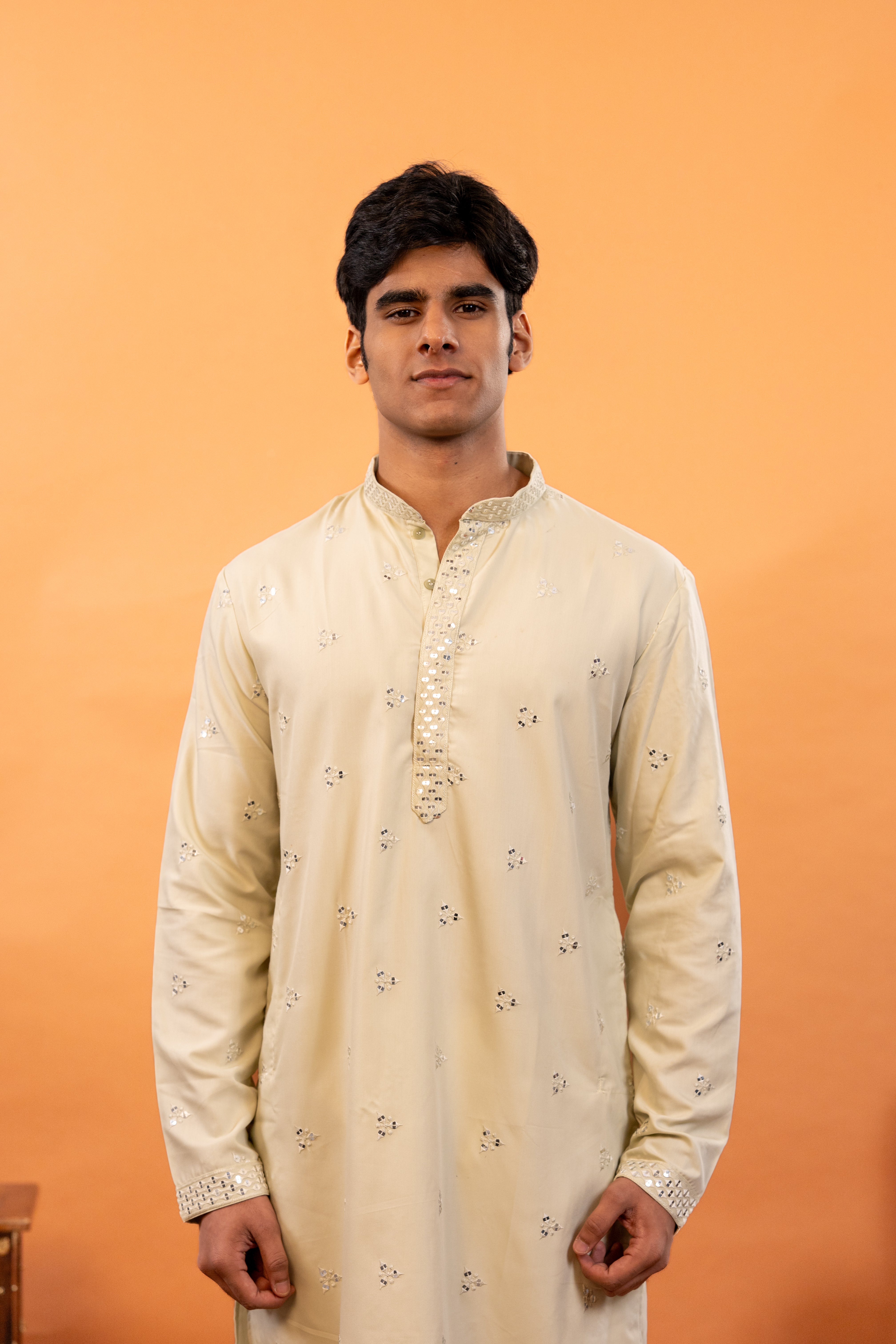 Men's Handwork Silk handwork Kurta & pants Set