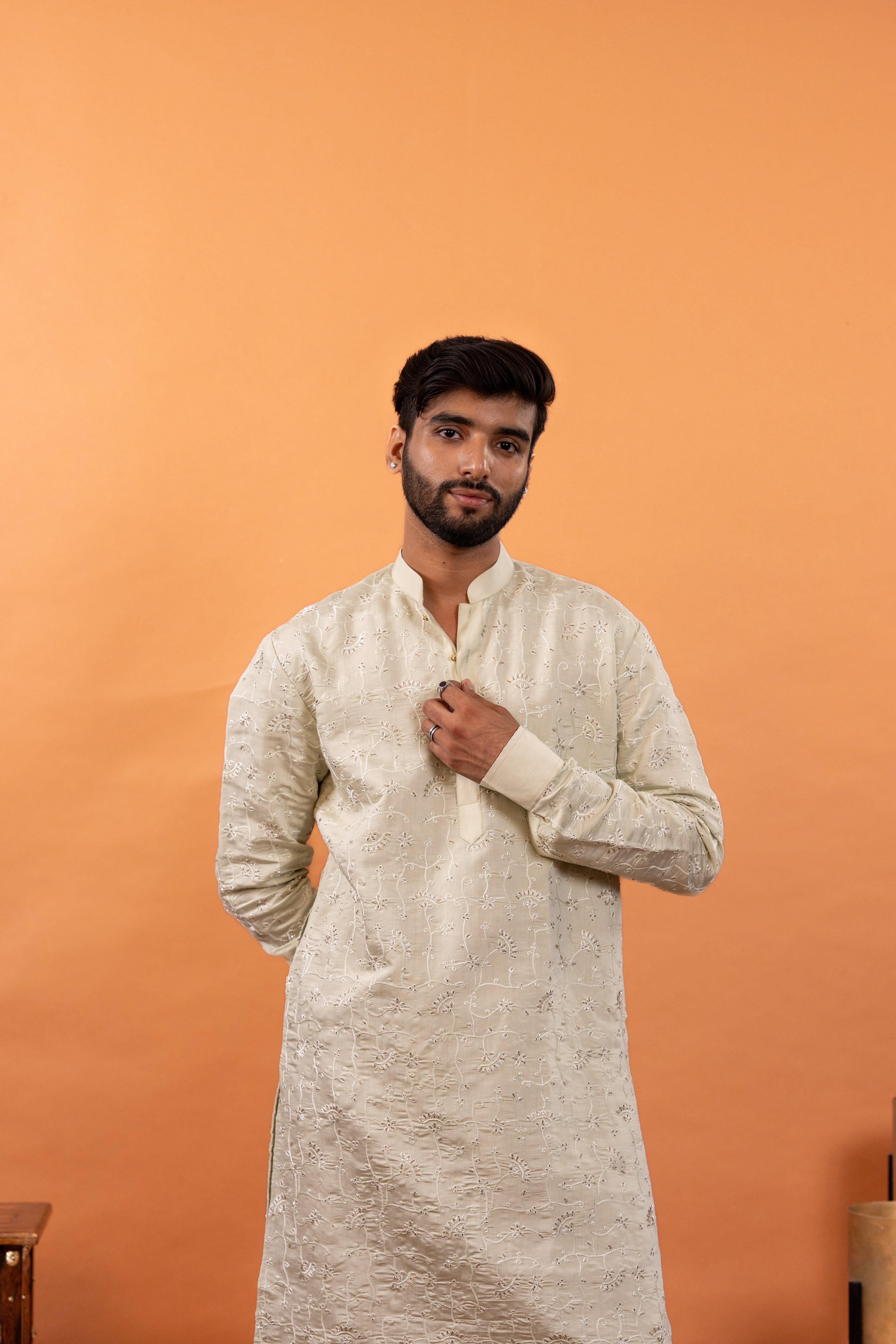 Handwork Mens Kurta & Pants Set | Festive Outfit for men | Groom or Groomsmen outfit