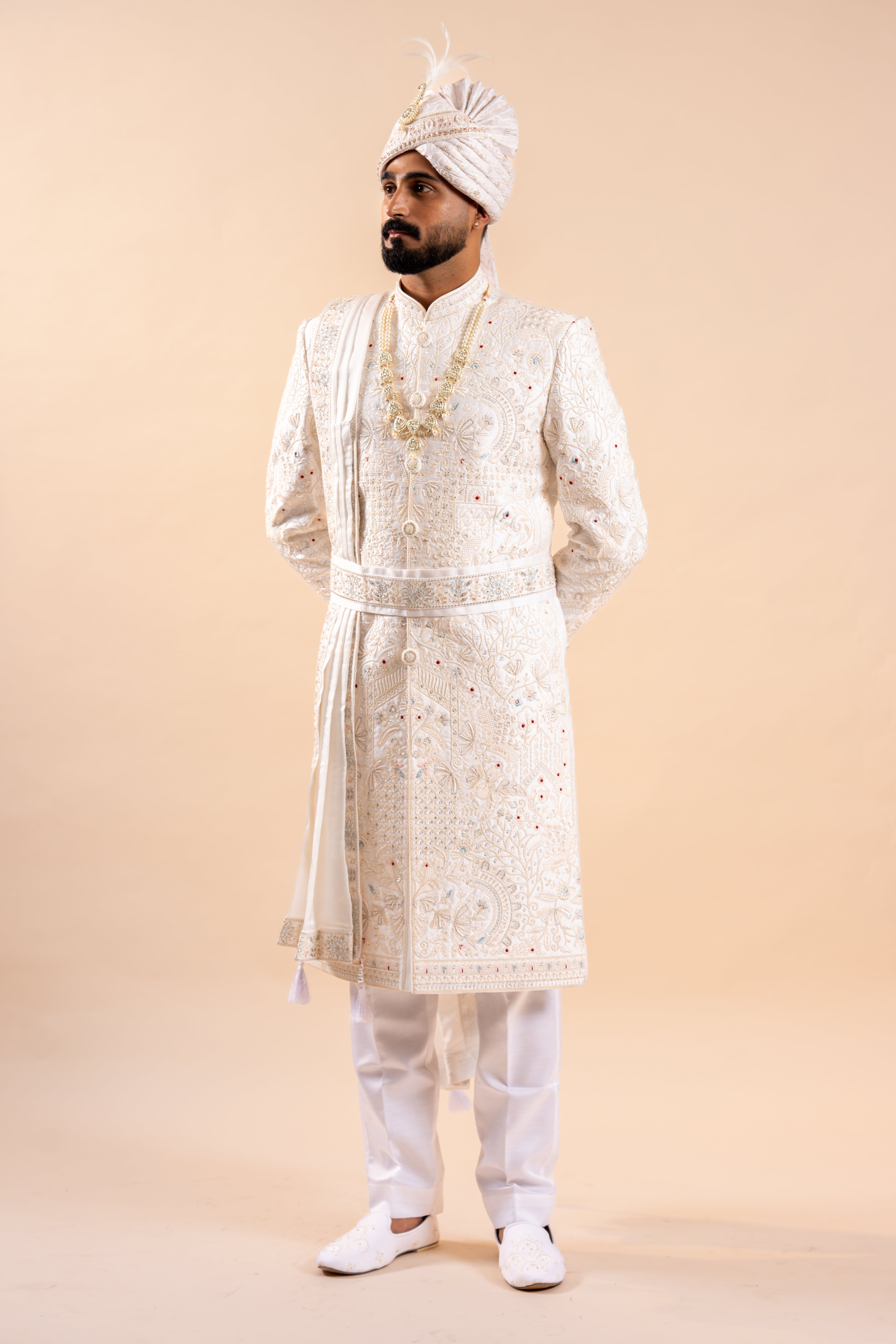Men's wedding Sherwani full Set | groom outfit | indian pakistani wedding outfit for men