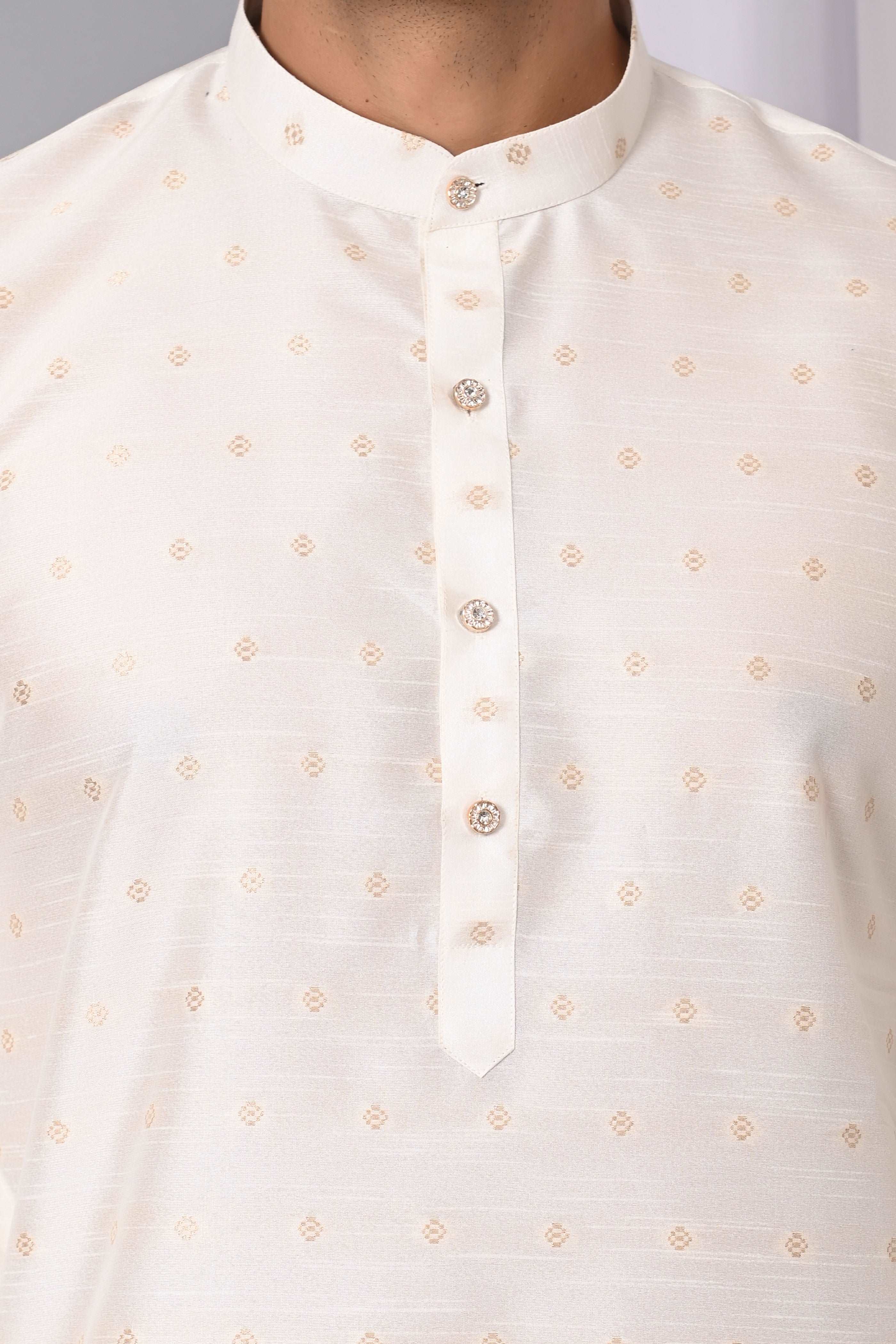 Mens White Jacquard Silk kurta pyjama ethnic traditional wear Indian party suit kurta men