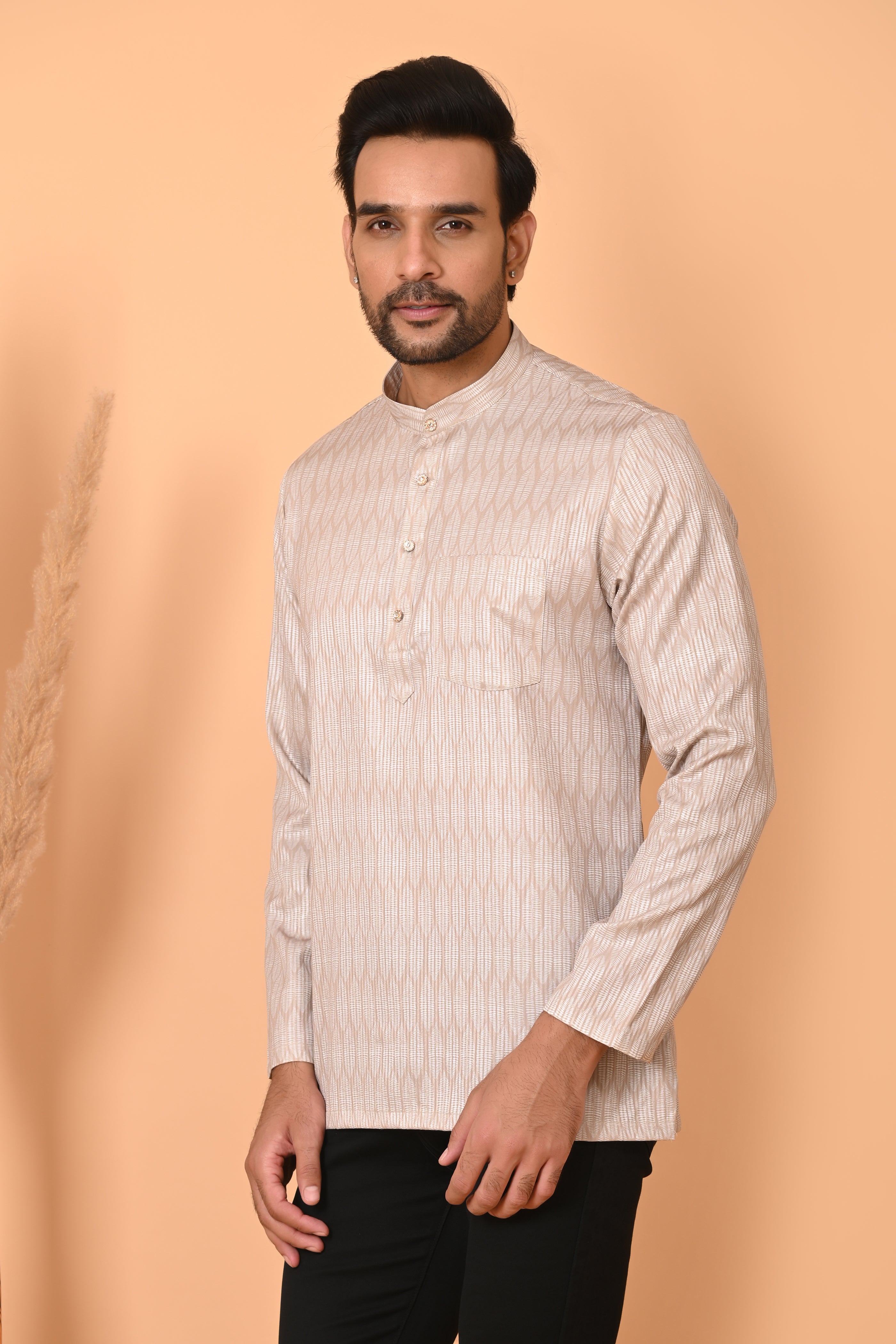 Men's Short Kurta - Ethnic Traditional Wear | Stylish Short-Length Kurta for Men
