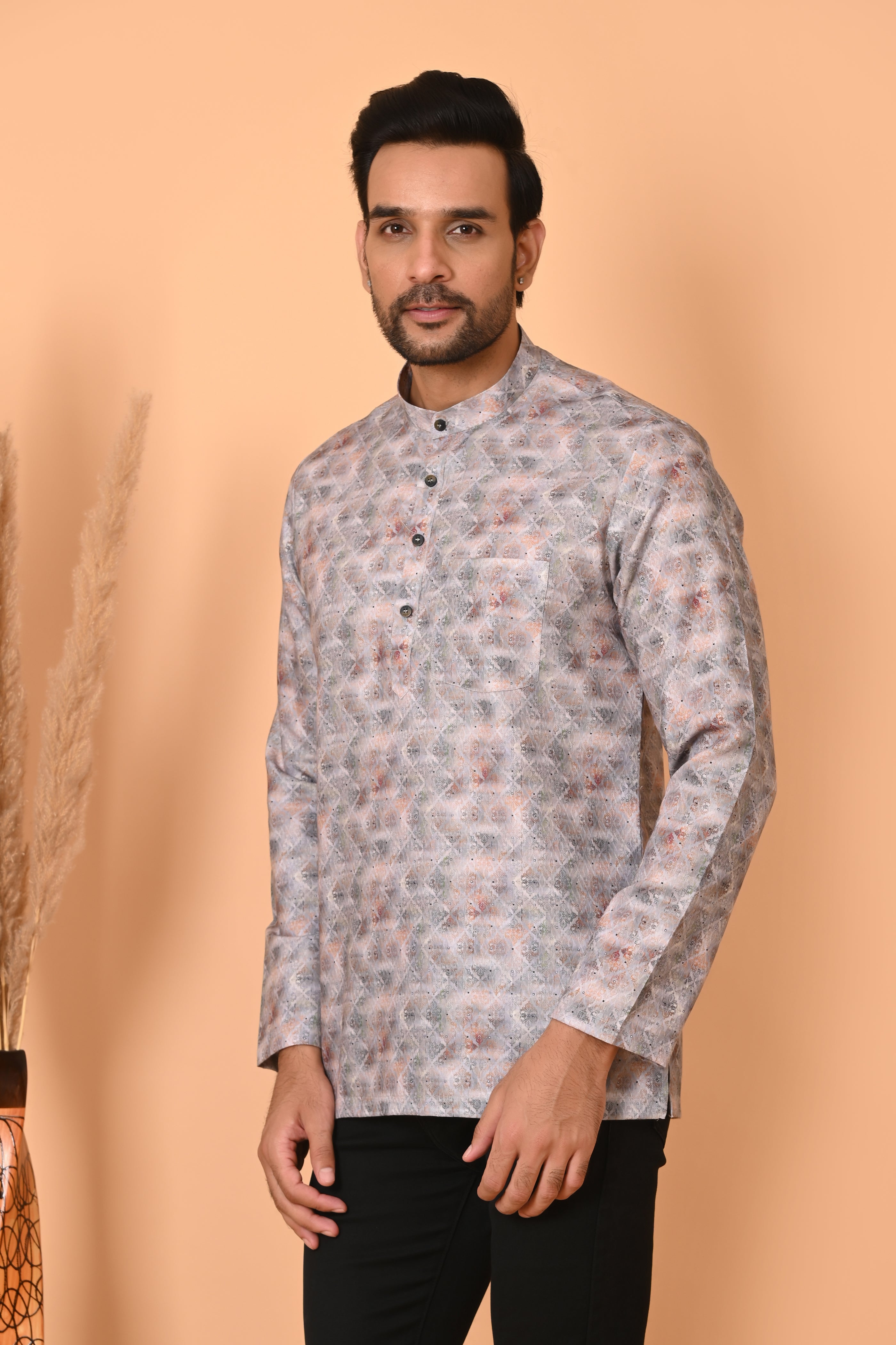 Men's Short Kurta - Ethnic Traditional Wear | Stylish Short-Length Kurta for Men