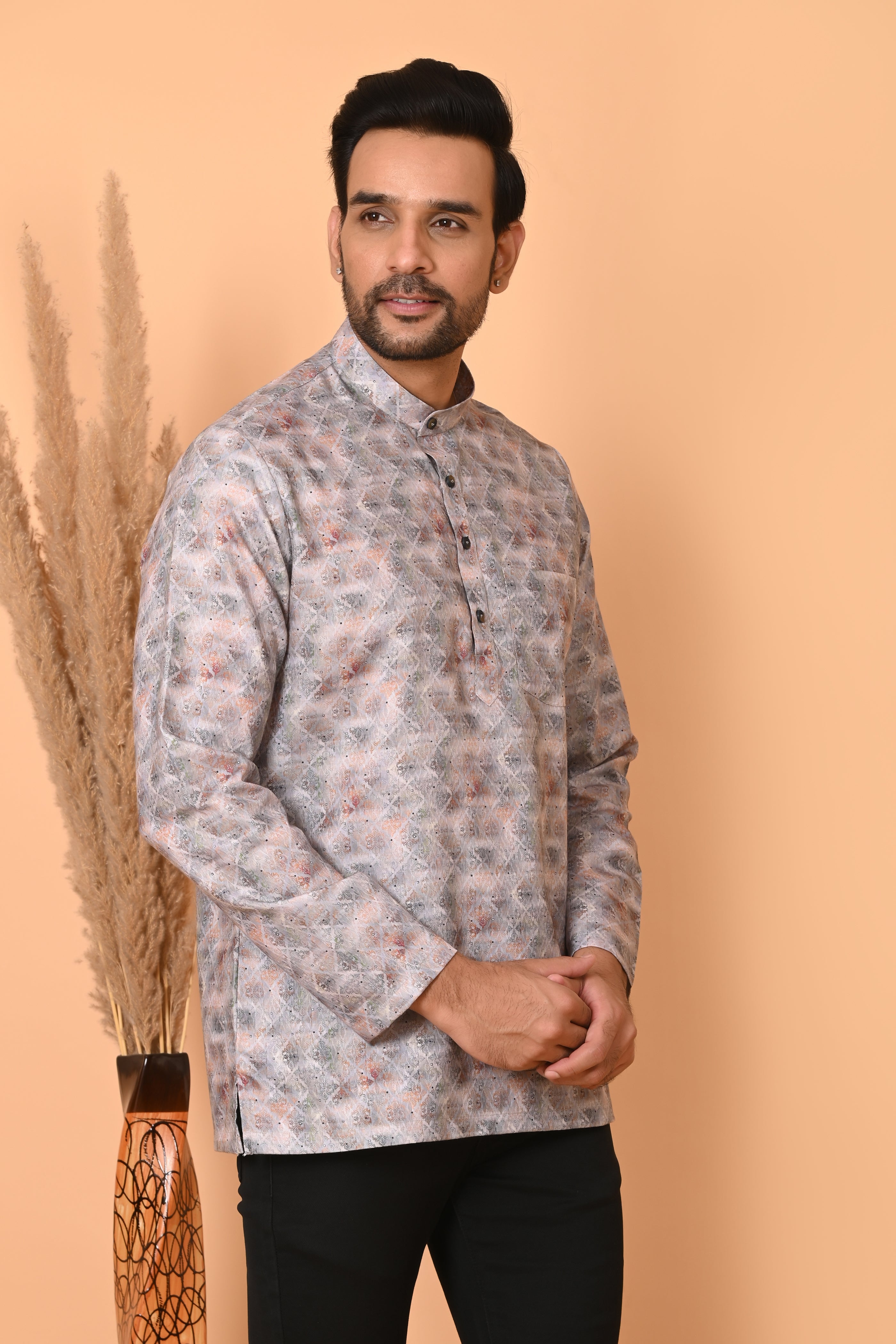 Men's Short Kurta - Ethnic Traditional Wear | Stylish Short-Length Kurta for Men