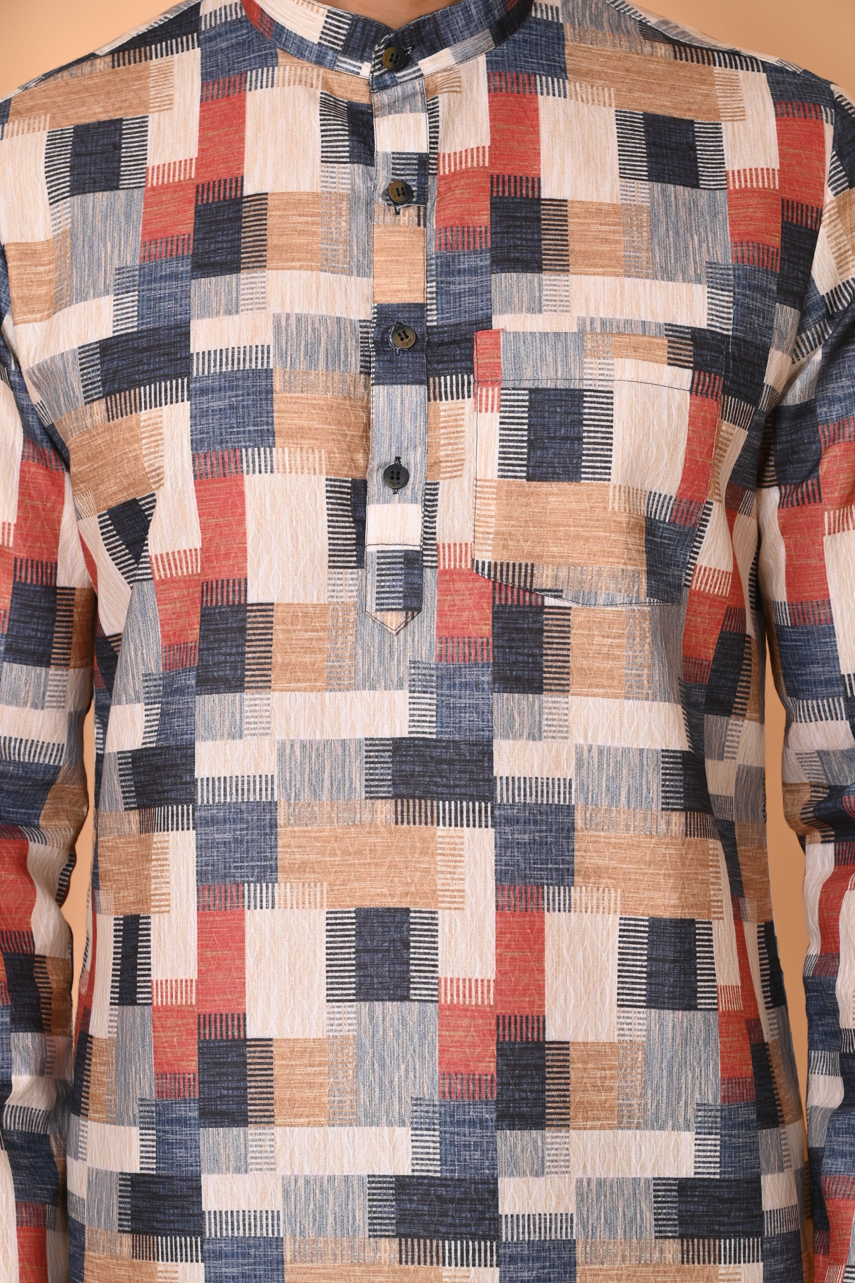 Men's Short Kurta - Ethnic Traditional Wear | Stylish Short-Length Kurta for Men