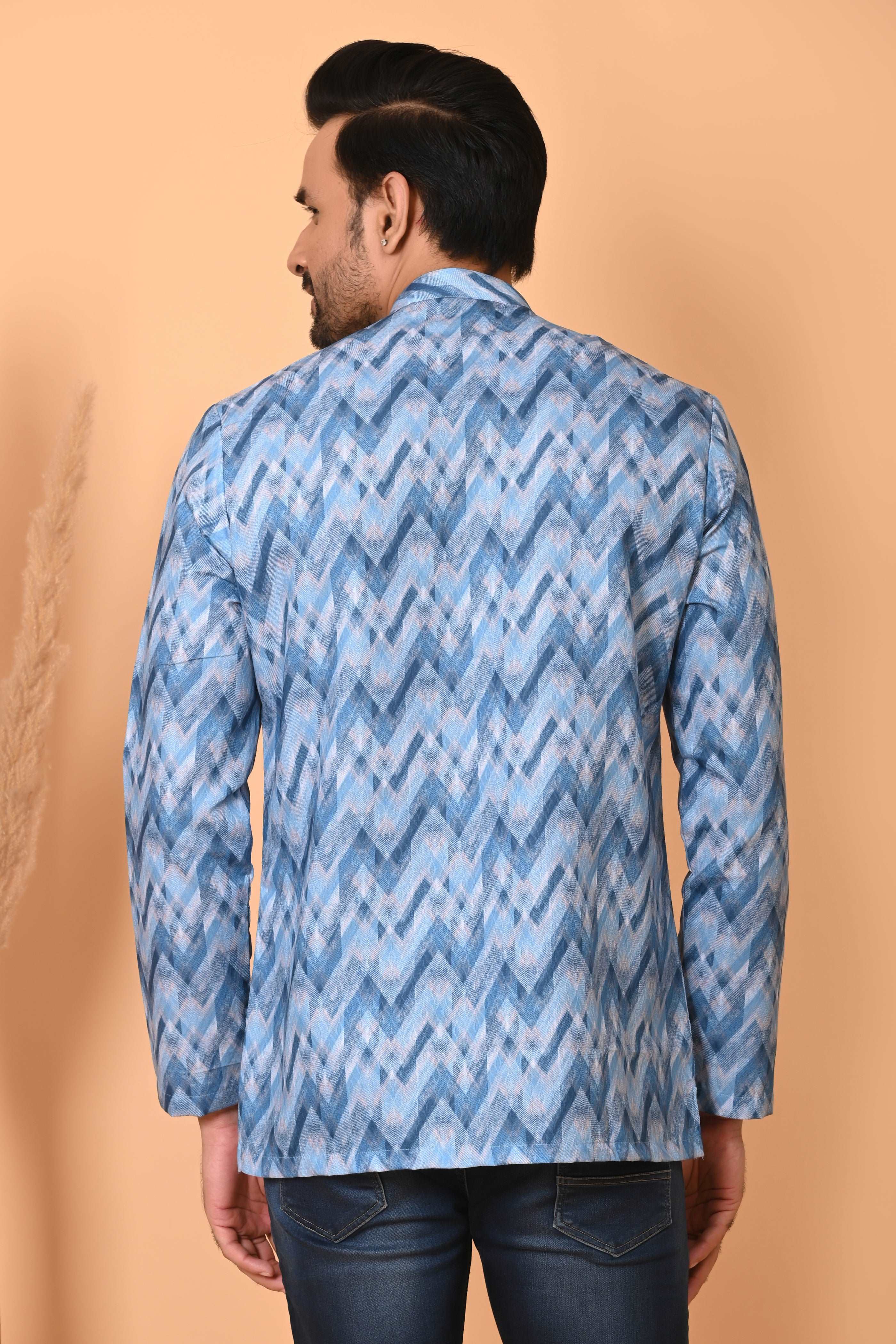 Blue Short Kurta for Men - Ethnic Traditional Wear | Stylish Short-Length Kurta