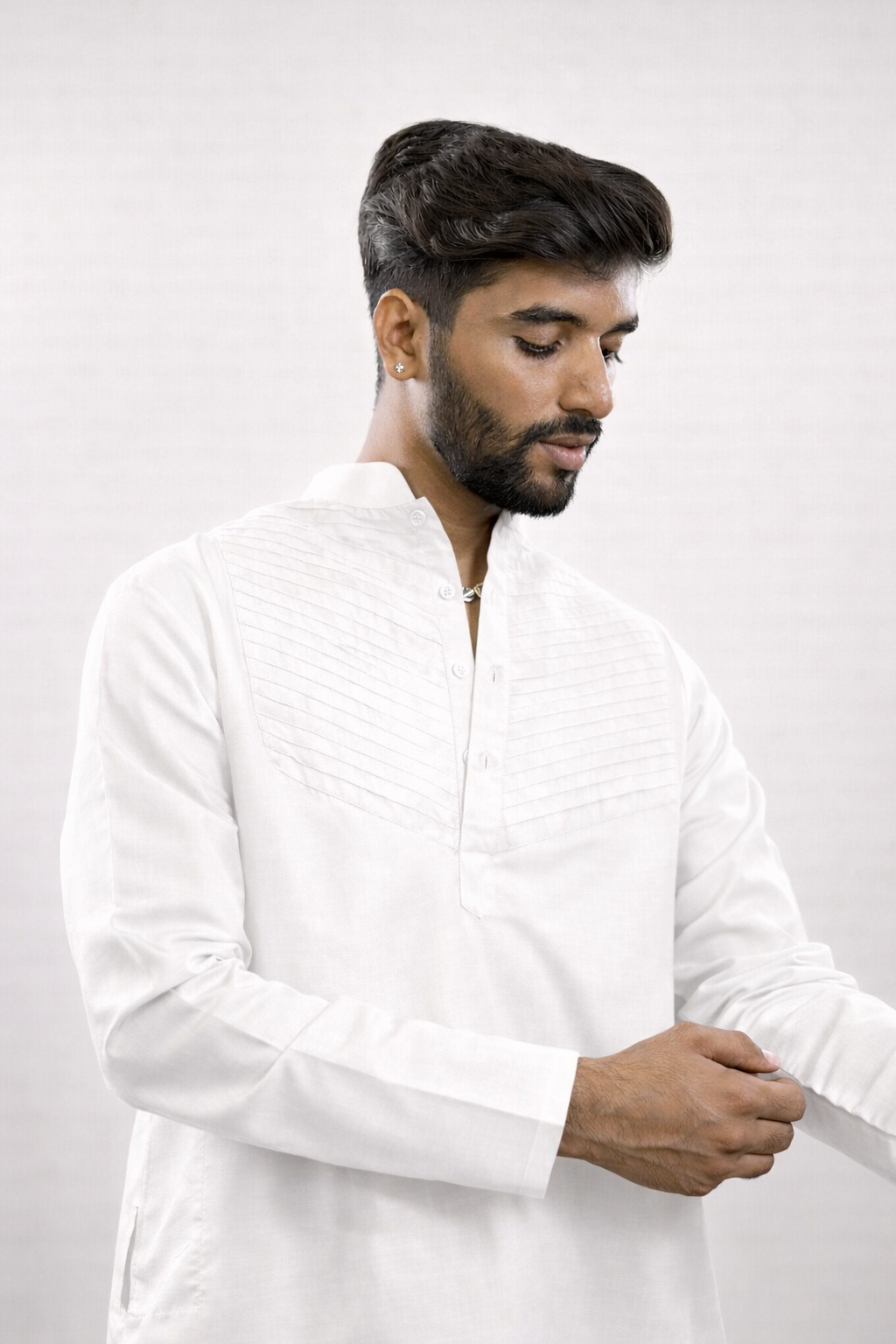 Men's Silk handwork Kurta & pants Set | groom or groomsmen wear | festive kurta