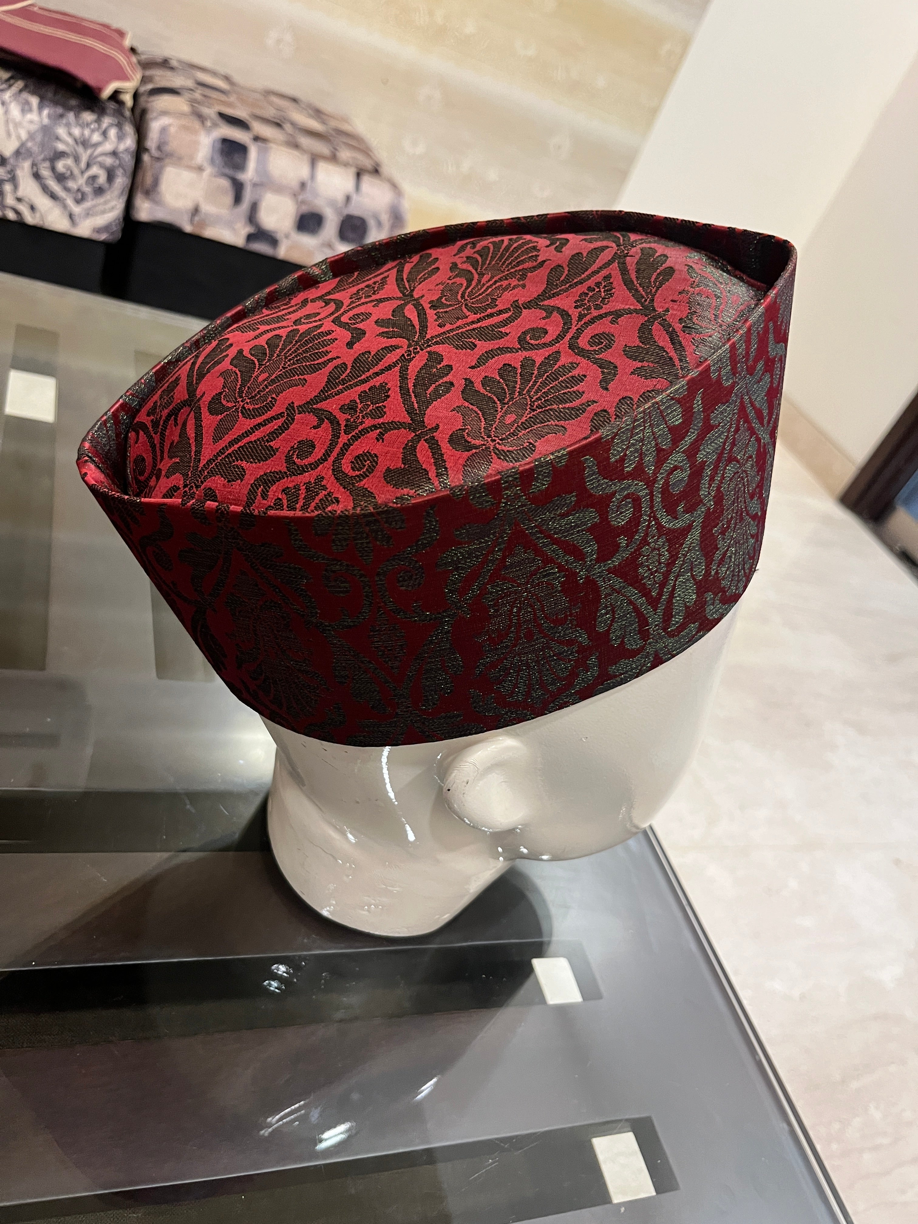 African Kente Kufi Hat, Kofi Hat, Ankara Cap, African Men Hat, Choir, Black History Month Men Accessory