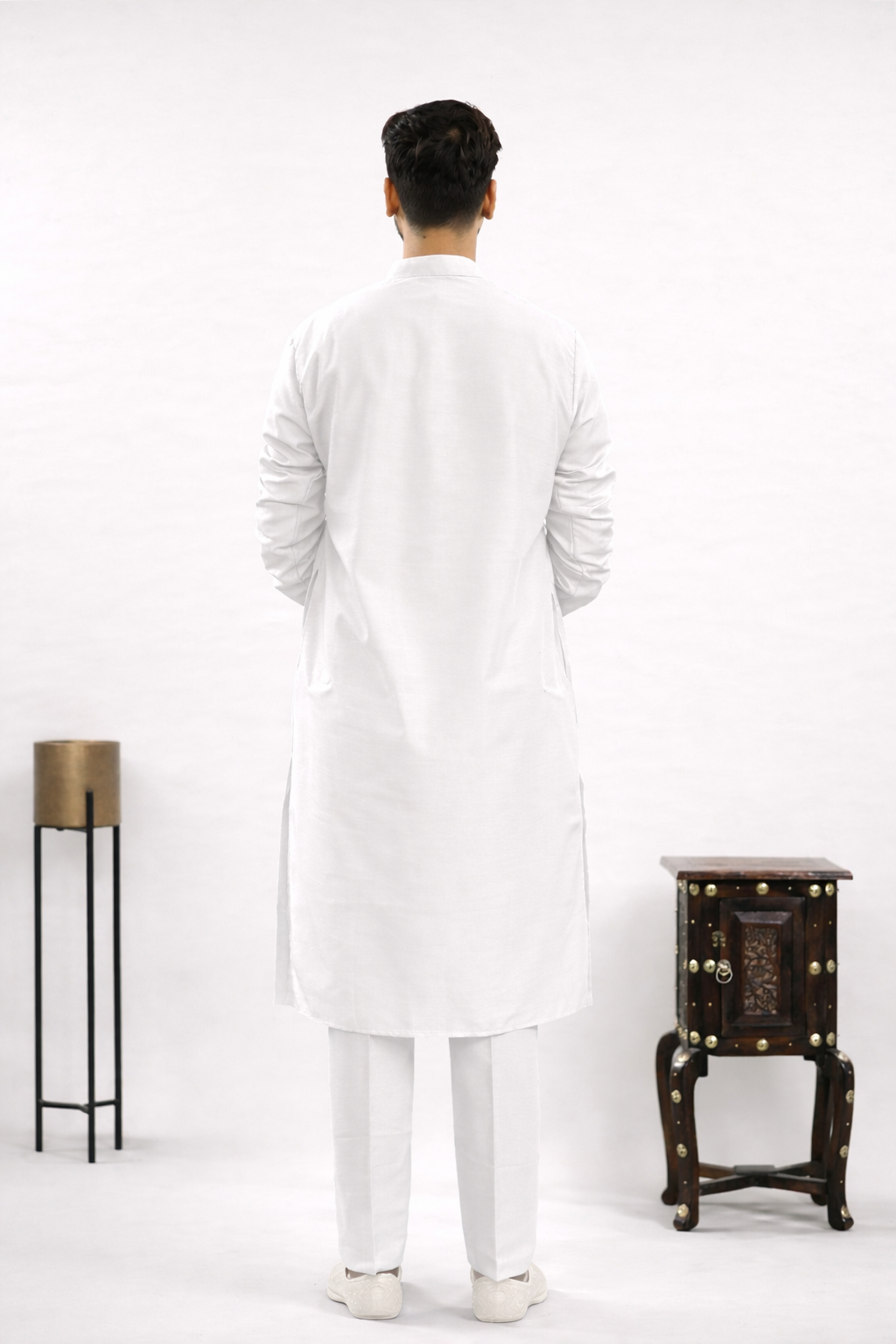 Men's Silk handwork Kurta & pants Set | groom or groomsmen wear | festive kurta