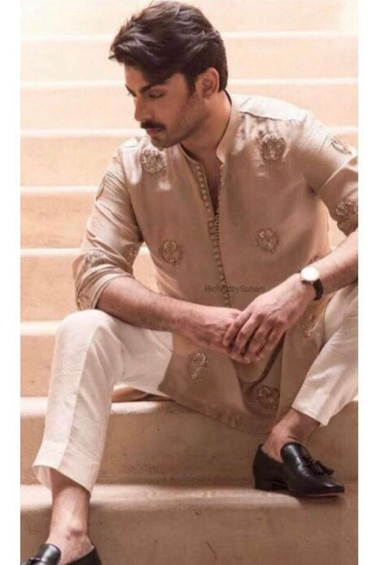 Men's Handwork Silk handwork Kurta & pants Set