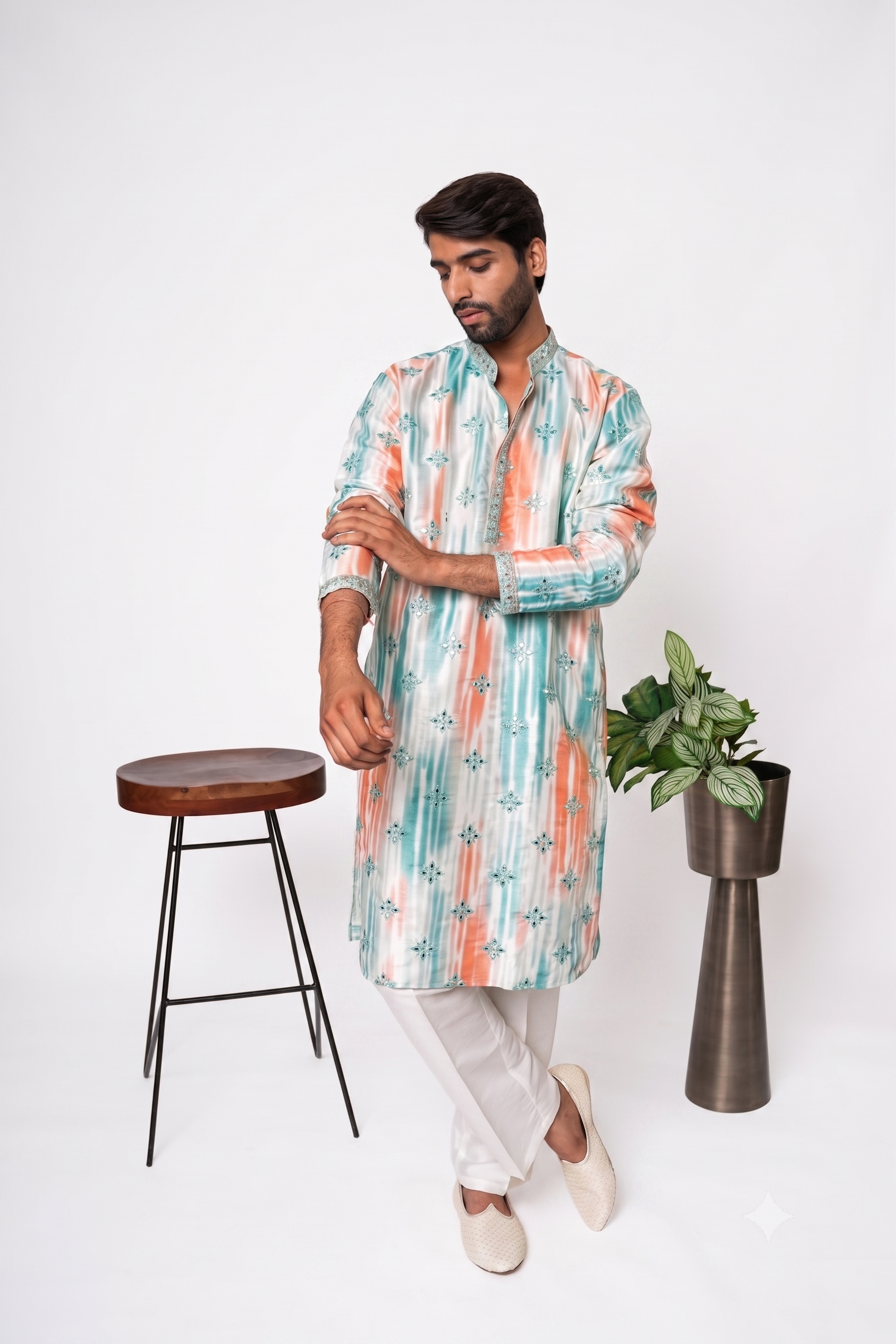 Silk Mens Kurta & Pants Set | Festive Outfit for men | Wedding wear for men | kurta for groom or groomsmen