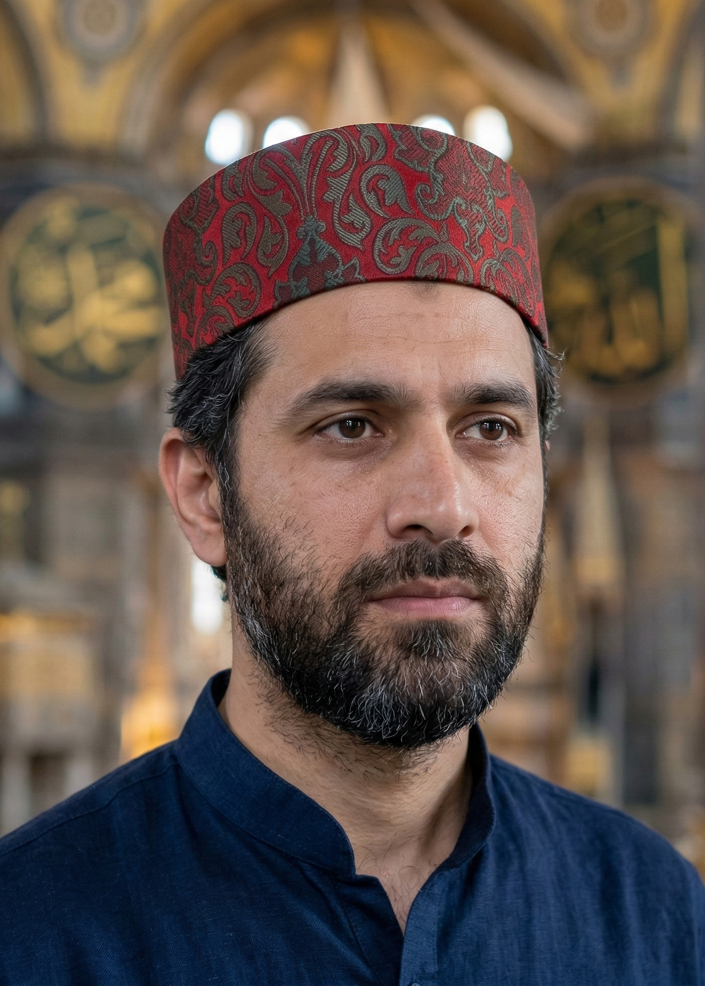 Premium Red & Silver Peshawari / Rampuri Topi (Kufi Cap) – Brocade Paisley Weaving Silk Muslim Prayer Hat for Namaz, Eid & Weddings – Sizes Up to 24 Inch
