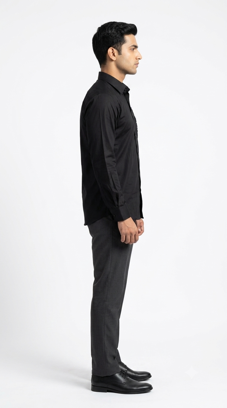 Handwork Shirt for Men | Giza Cotton | Slim Fit | Party, Sangeet, Cocktail & Wedding Guest Wear | RichArt by Suhani