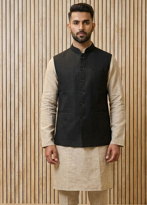 Plain Linen Nehru Jacket For Men | modi jacket | Summer outfit for wedding and festivals