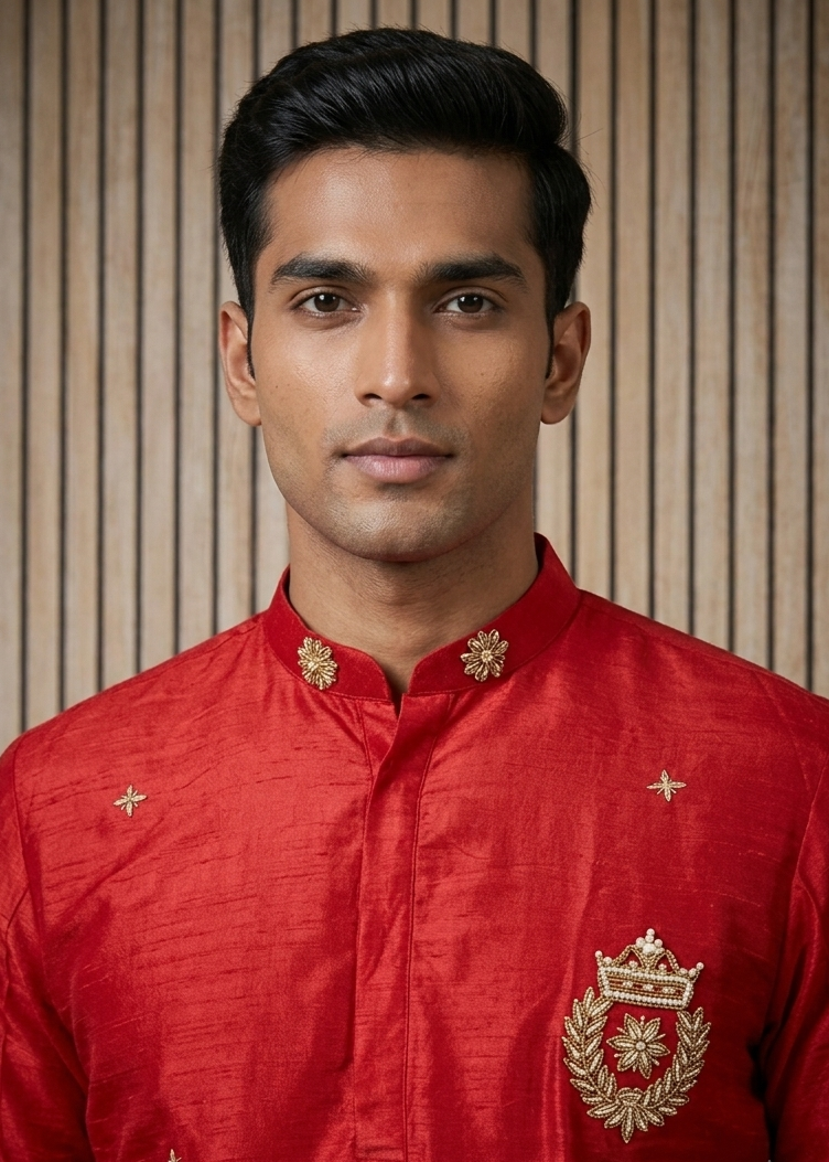 Handwork Thread Mens Kurta & Pants Set | Festive Outfit for men | Groom or Groomsmen outfit