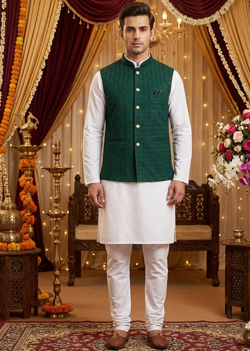 HandWork Nehru Jacket For Men | Modi Jacket | Jodhpuri jacket | Wedding jacket for men | Groom or Groomsmen outfit | Festive outfit for men