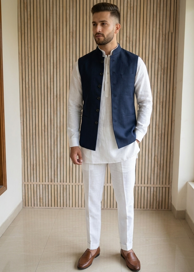 Plain Linen Nehru Jacket For Men | modi jacket | Summer outfit for wedding and festivals