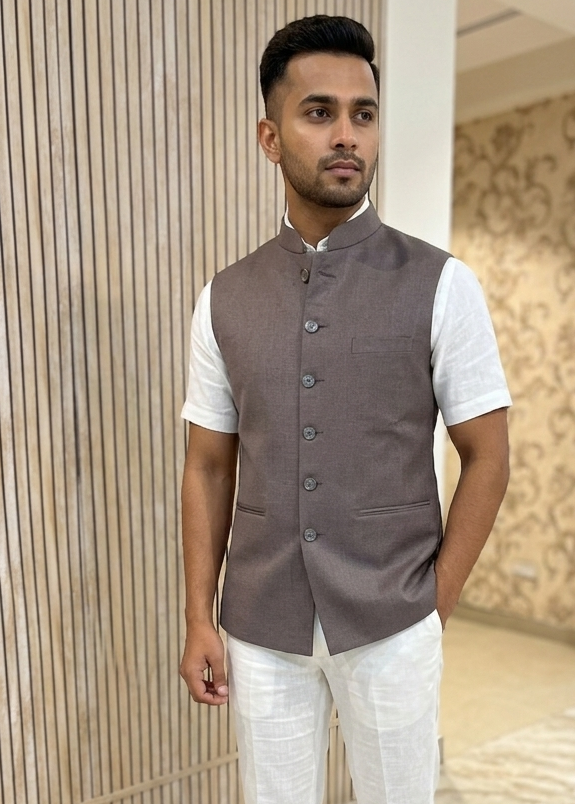Plain Linen Nehru Jacket For Men | modi jacket | Summer outfit for wedding and festivals